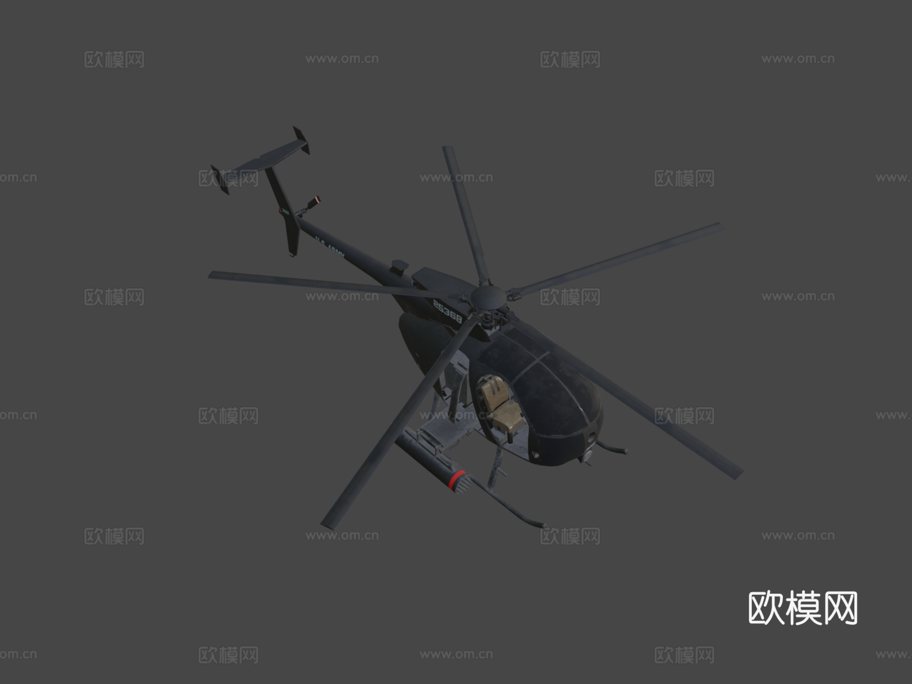 MH6小鸟直升机su模型