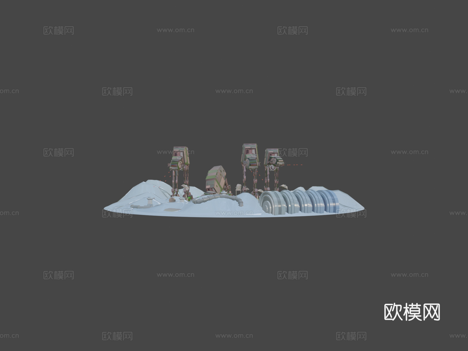 星球大战-AT-AT战斗su模型