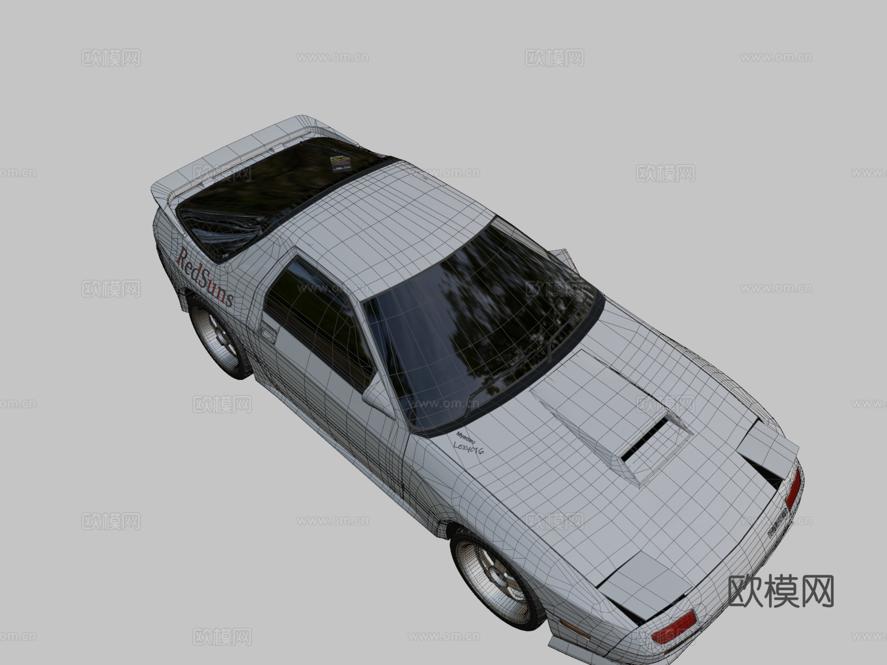 马自达 RX7 FC3S 赤城的白色彗星 重制版su模型