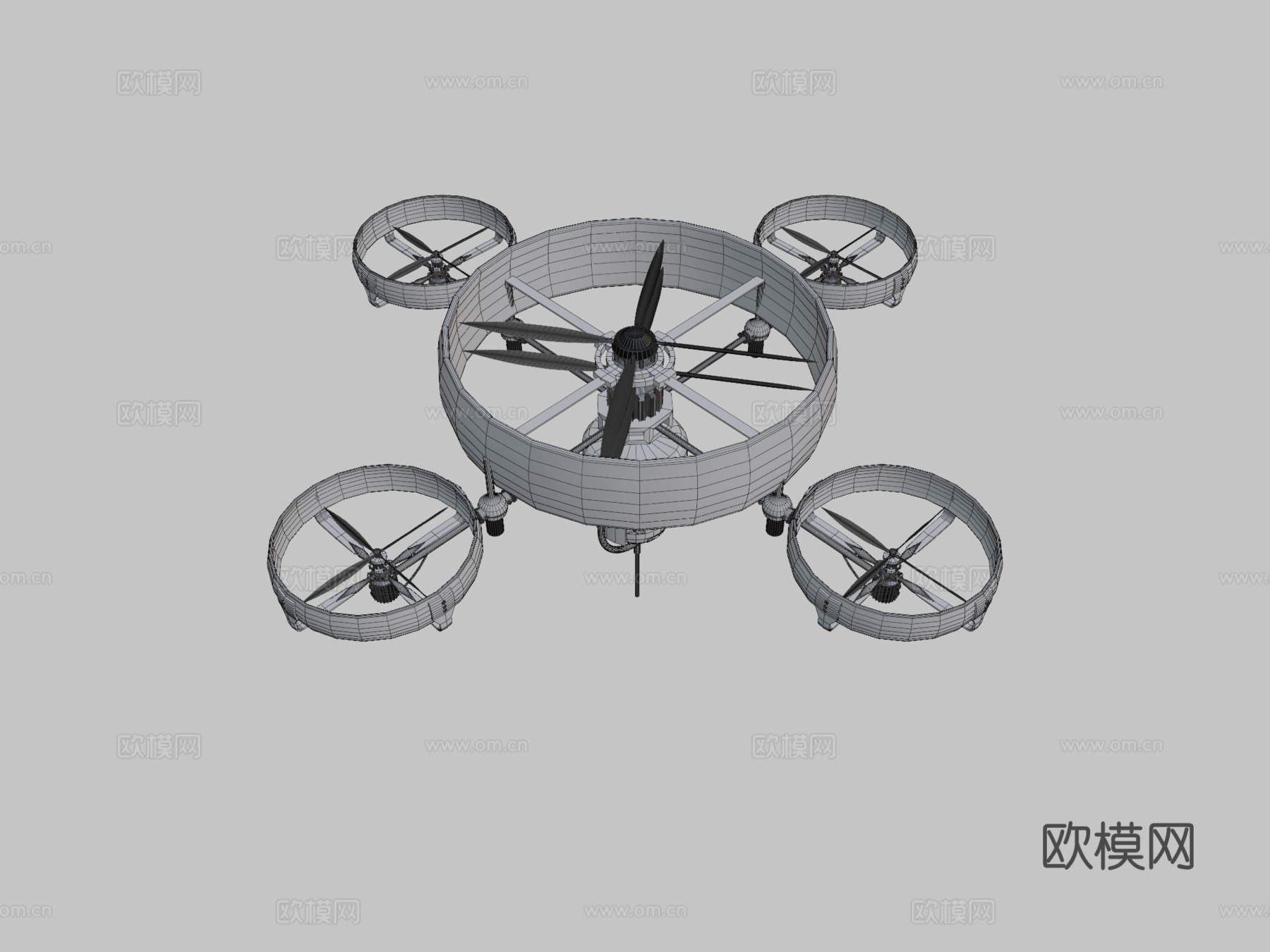 侦察间谍无人机su模型