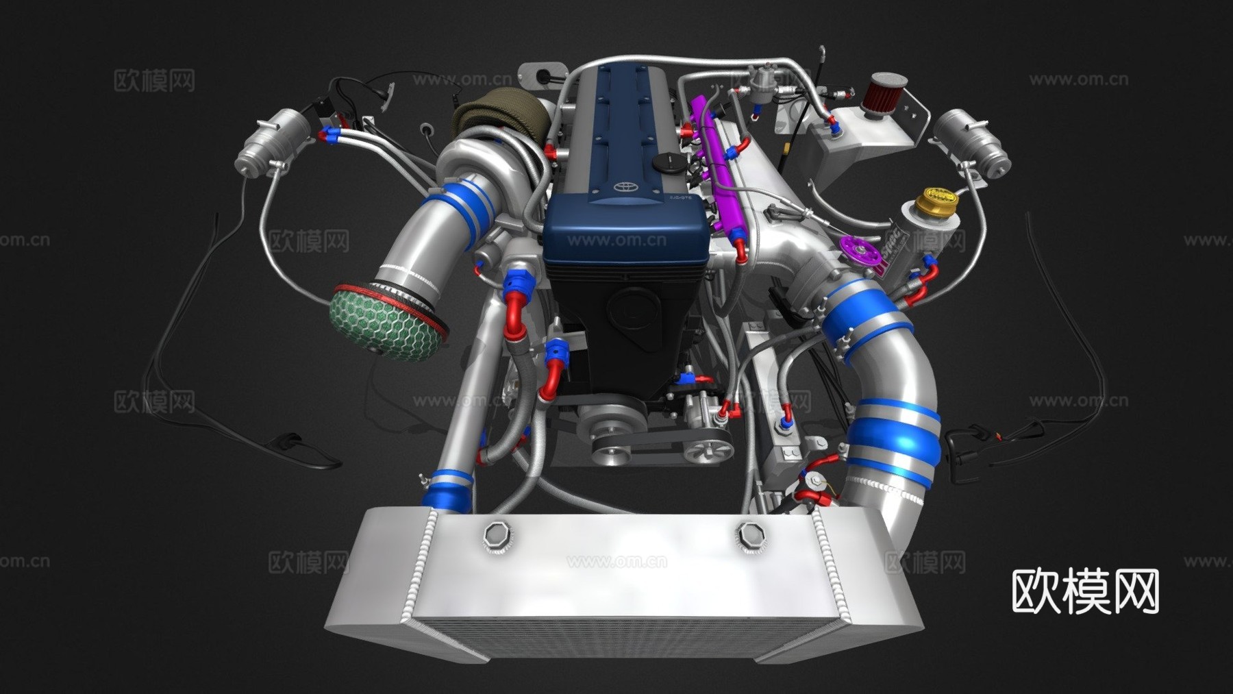 丰田 2JZ GTE 发动机su模型