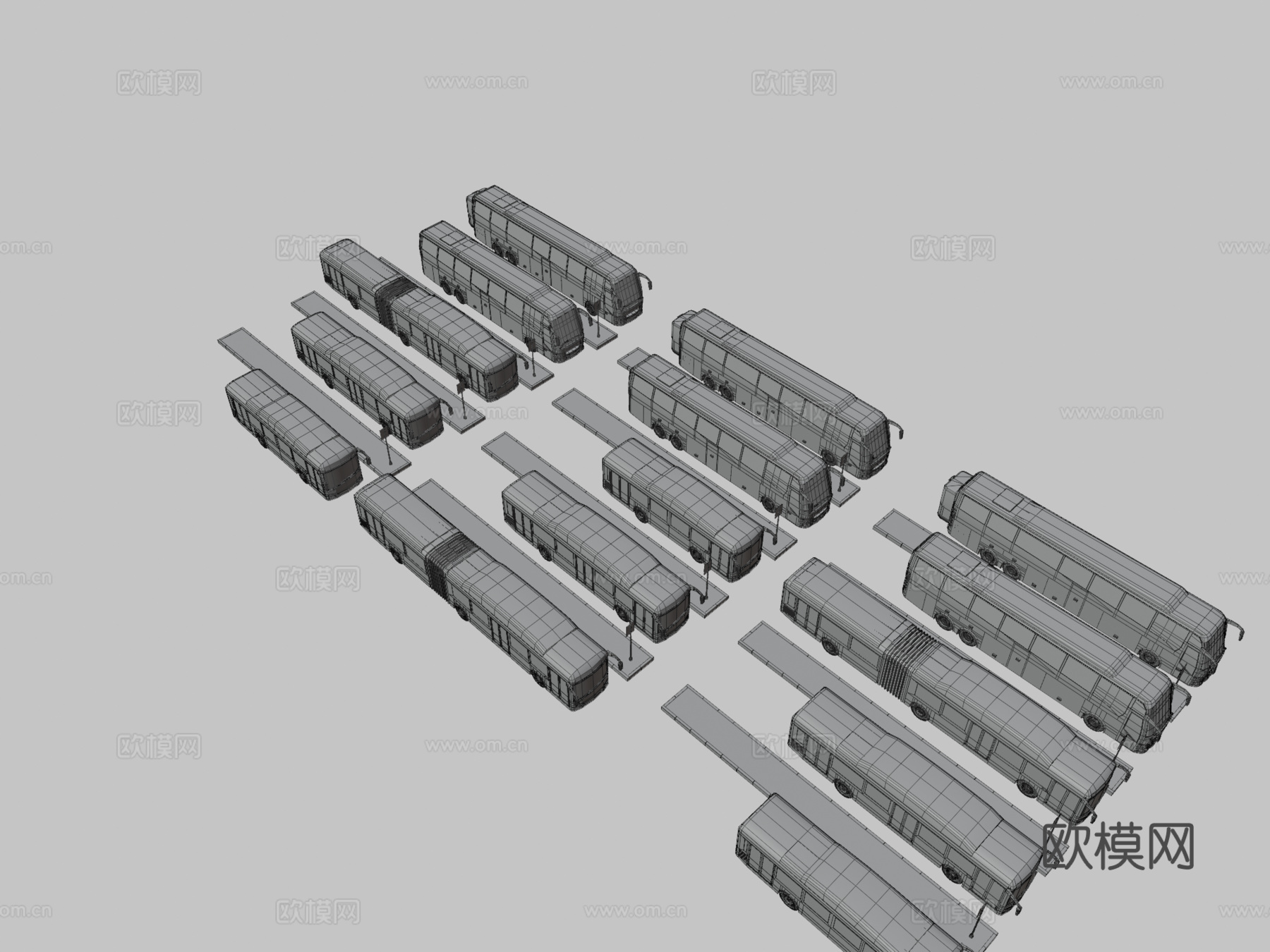 低多边形载具迷你包 3su模型