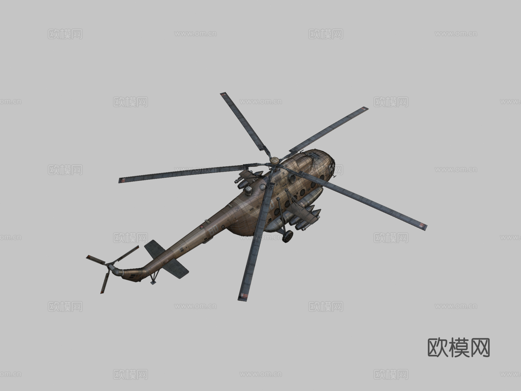陆军直升机su模型