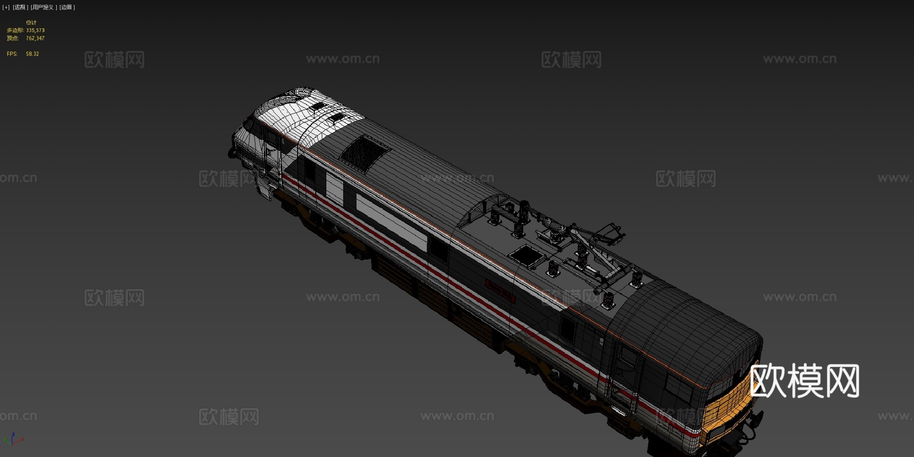火车英国铁路91级动力车su模型
