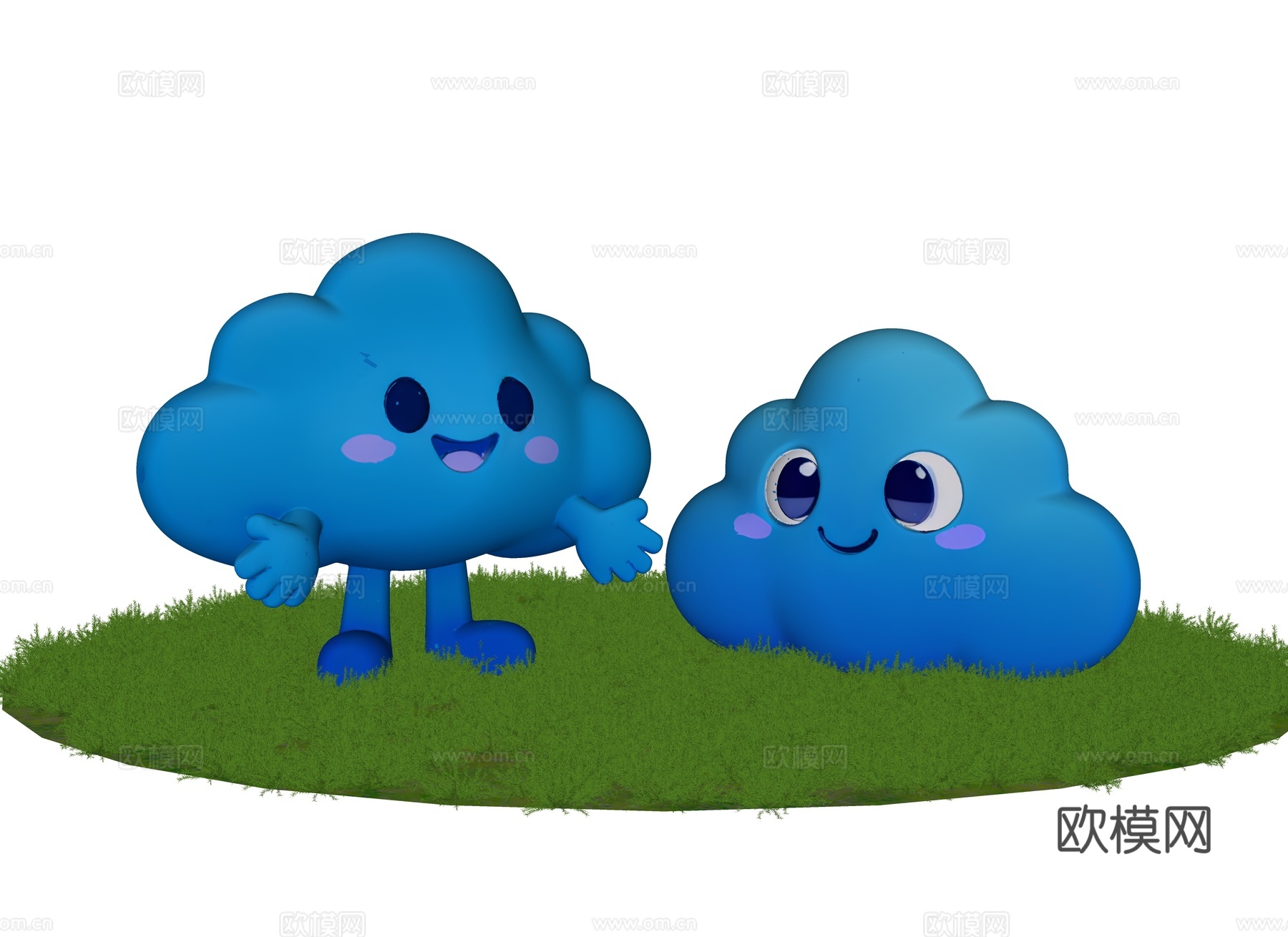 现代云朵 云朵雕塑 云朵小品 拟人云朵 云朵 景观云朵 草地su模型