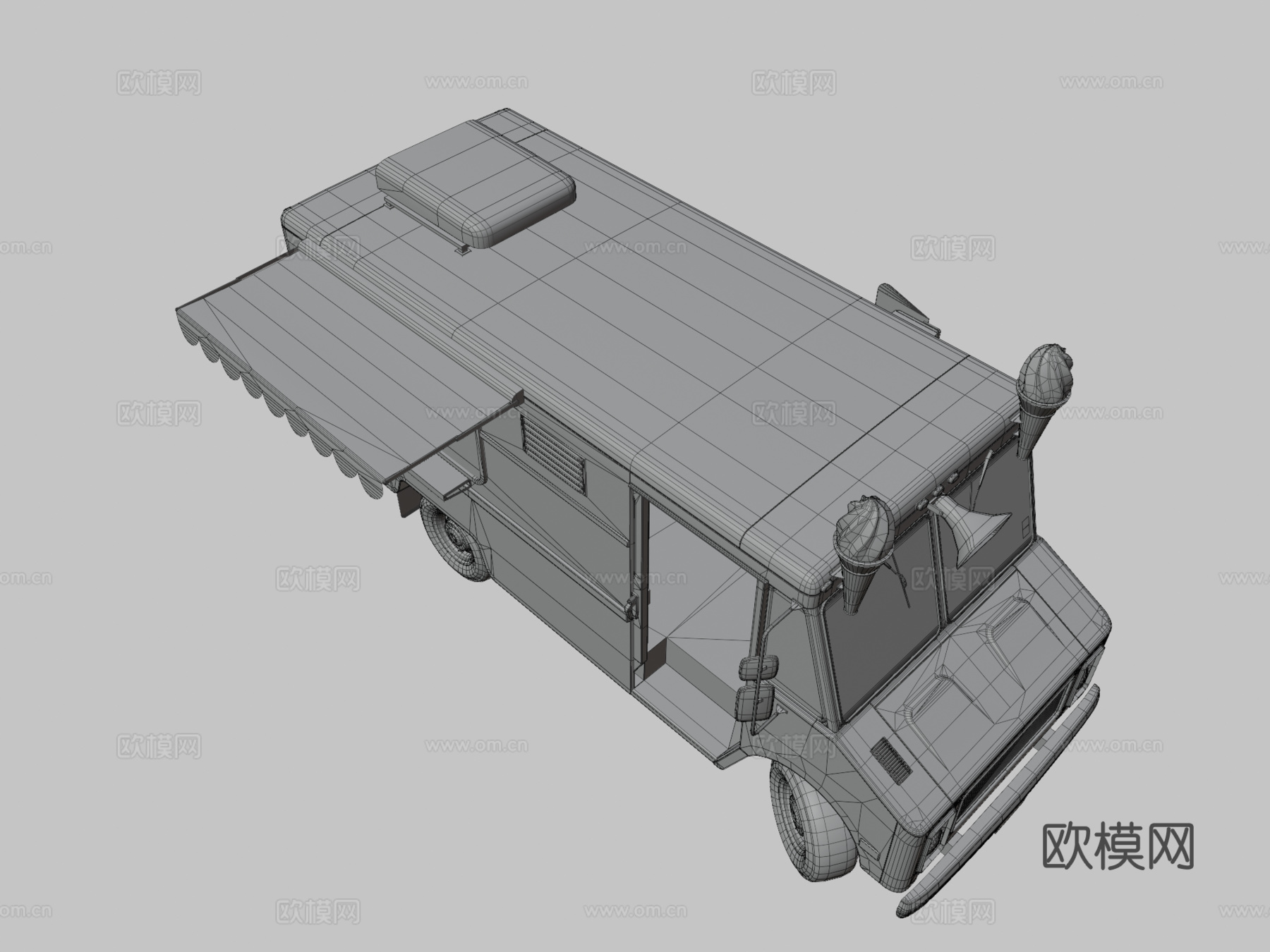 冰淇淋车su模型