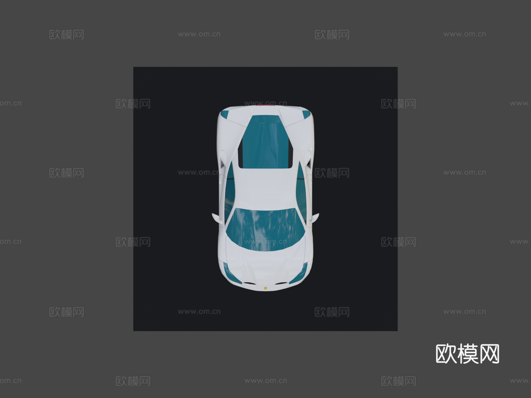 现代卡通跑车su模型