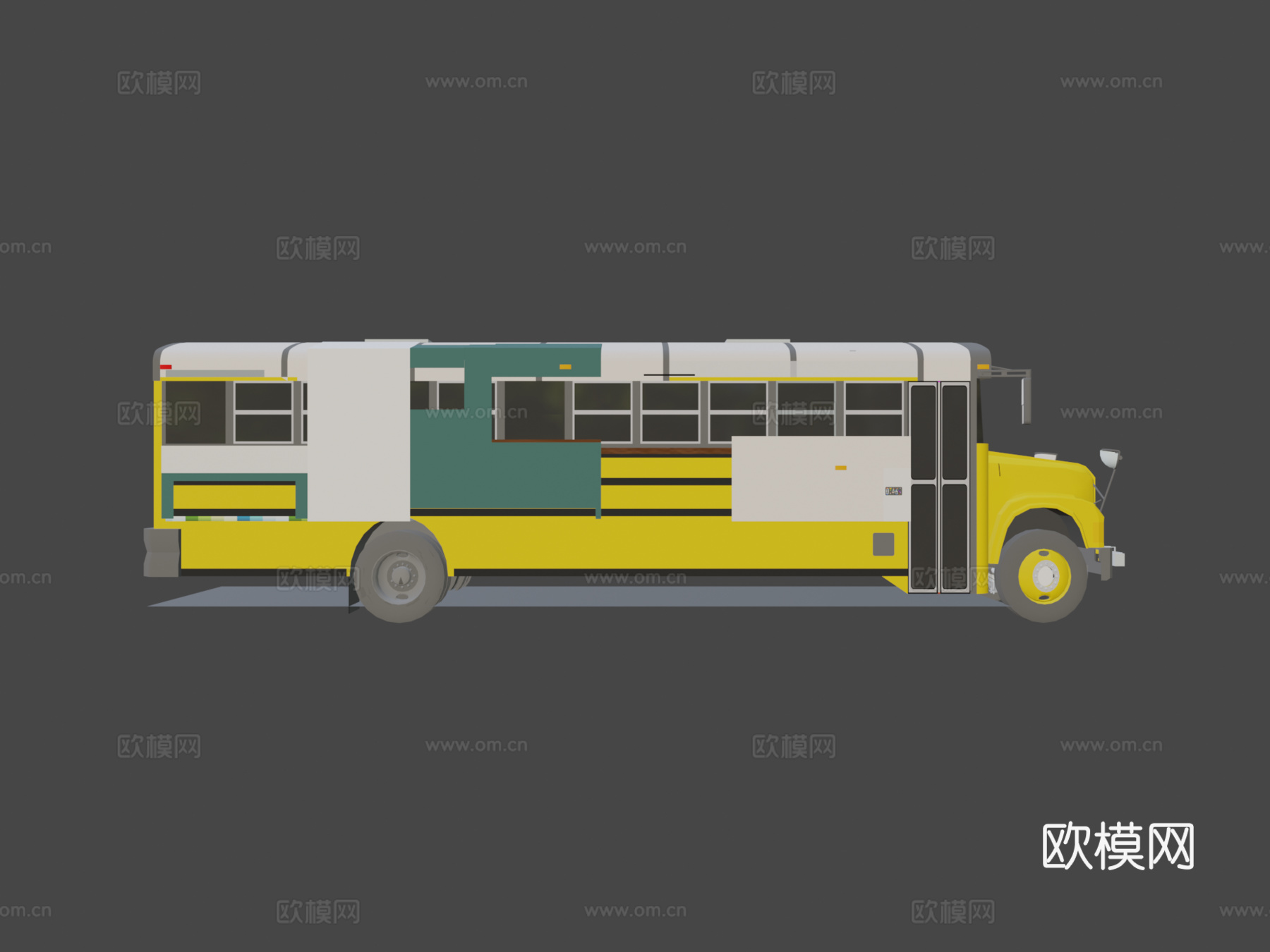校车改装su模型