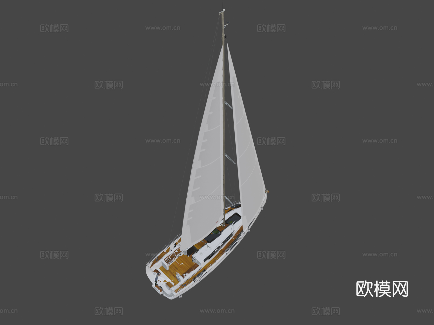 帆船游艇su模型