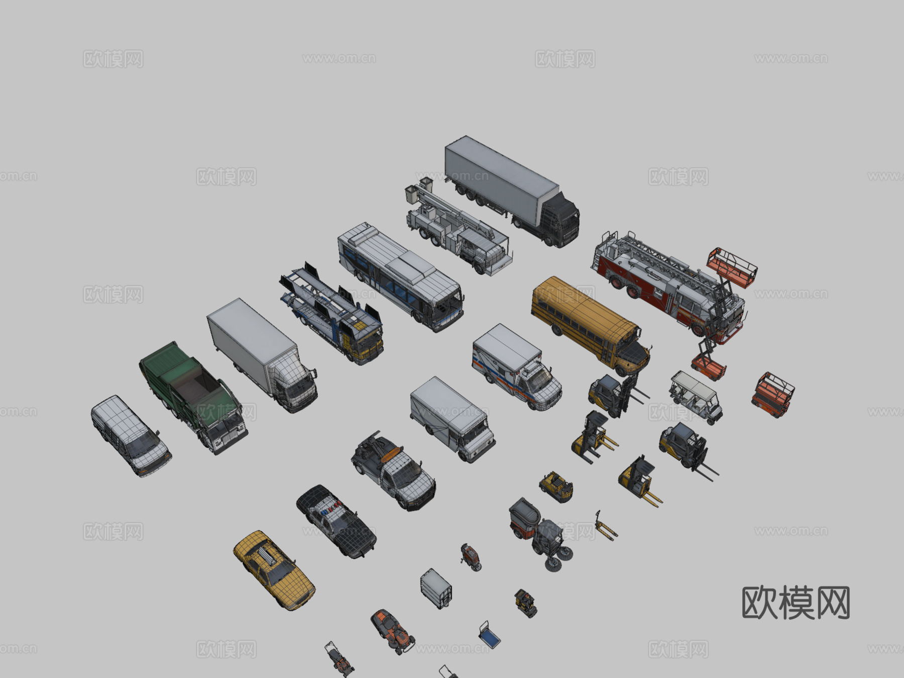 辆汽车卡车和载具su模型