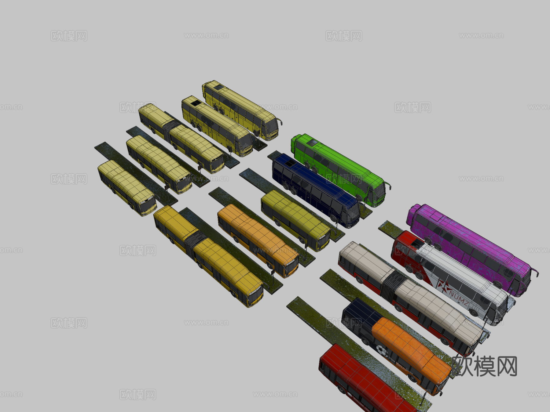 低多边形载具迷你包 3su模型