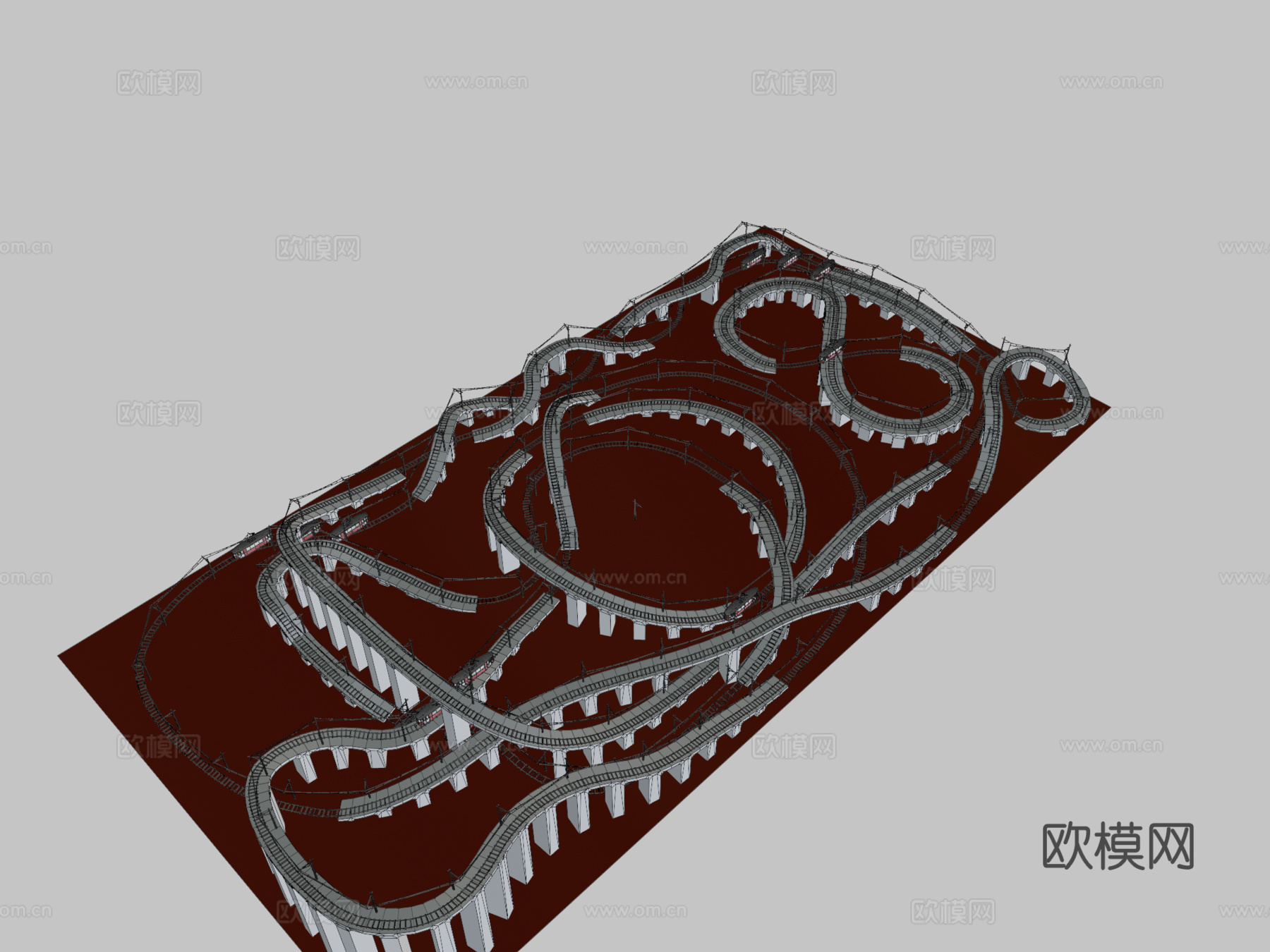 电车过山车su模型