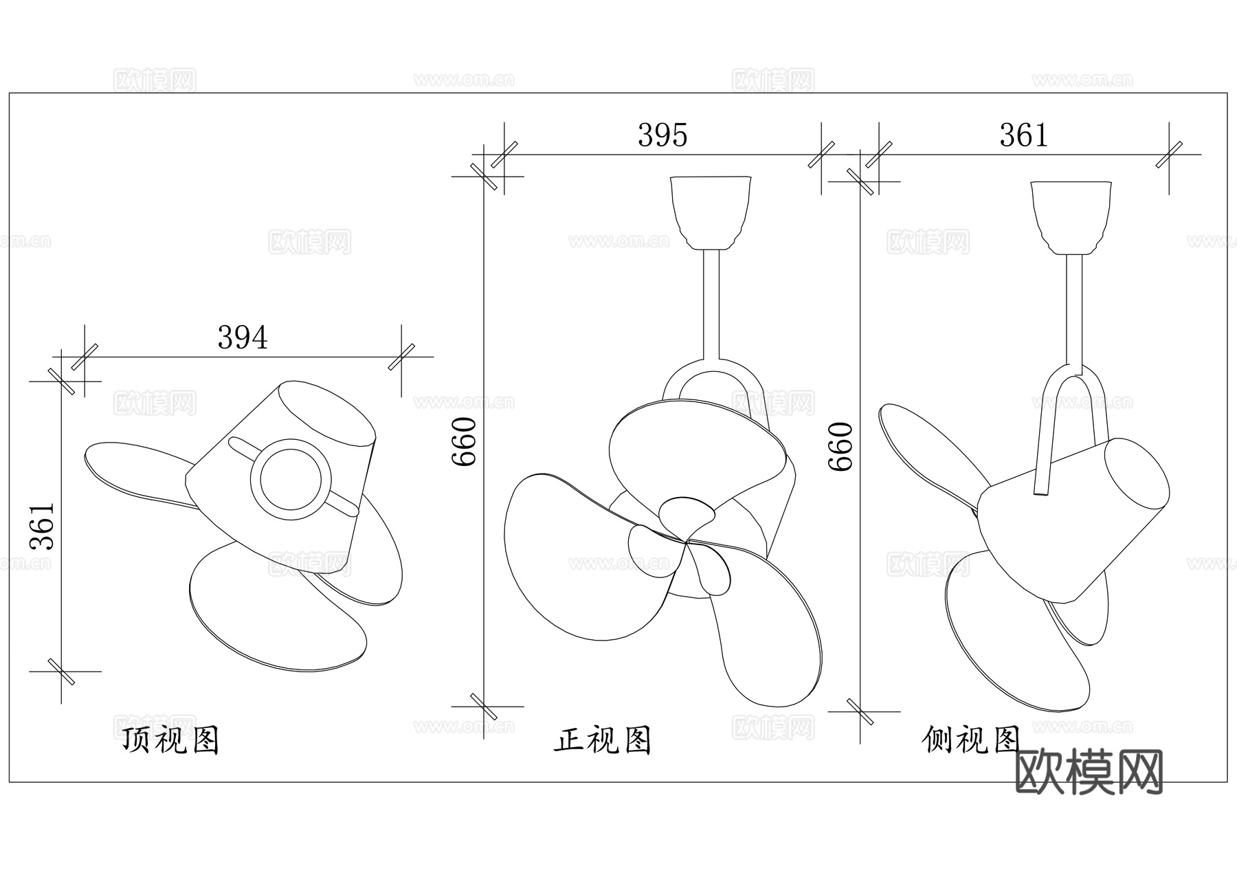 可调角吊扇 斜装吊扇 角度吊扇 偏角吊扇 可调斜吊扇cad施工图
