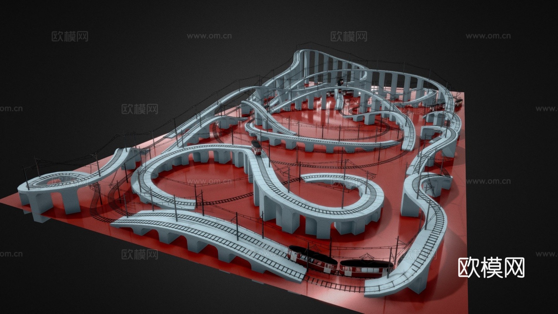 电车过山车su模型