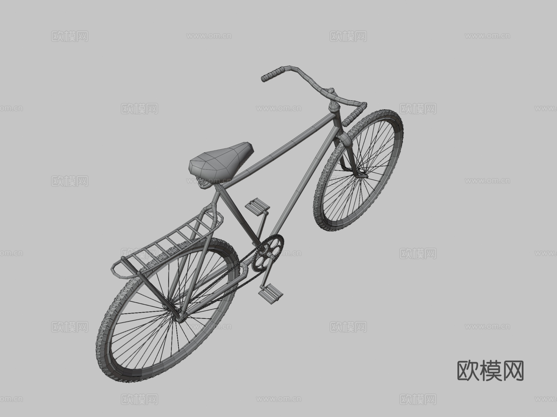 旧自行车su模型