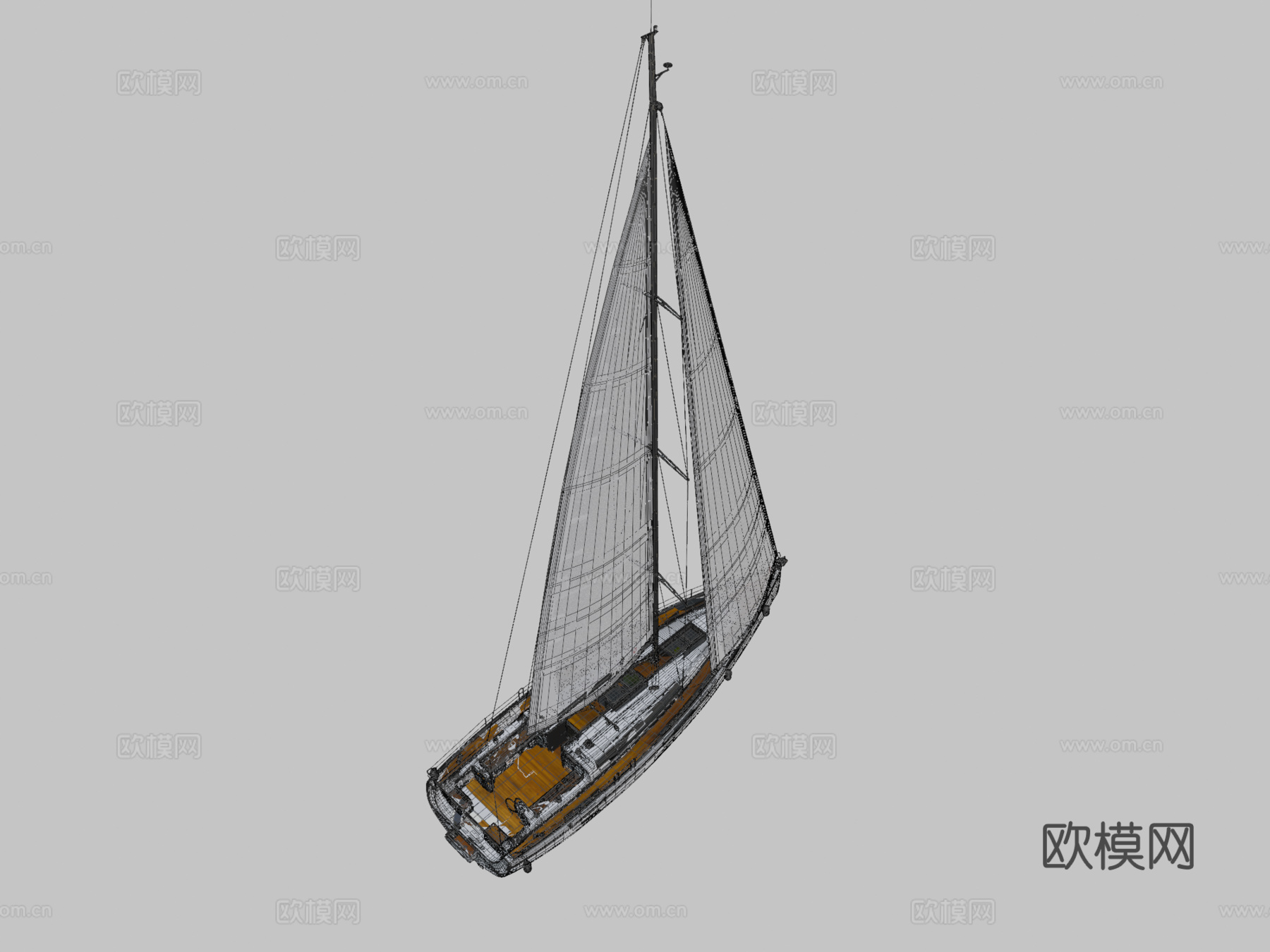 帆船游艇su模型