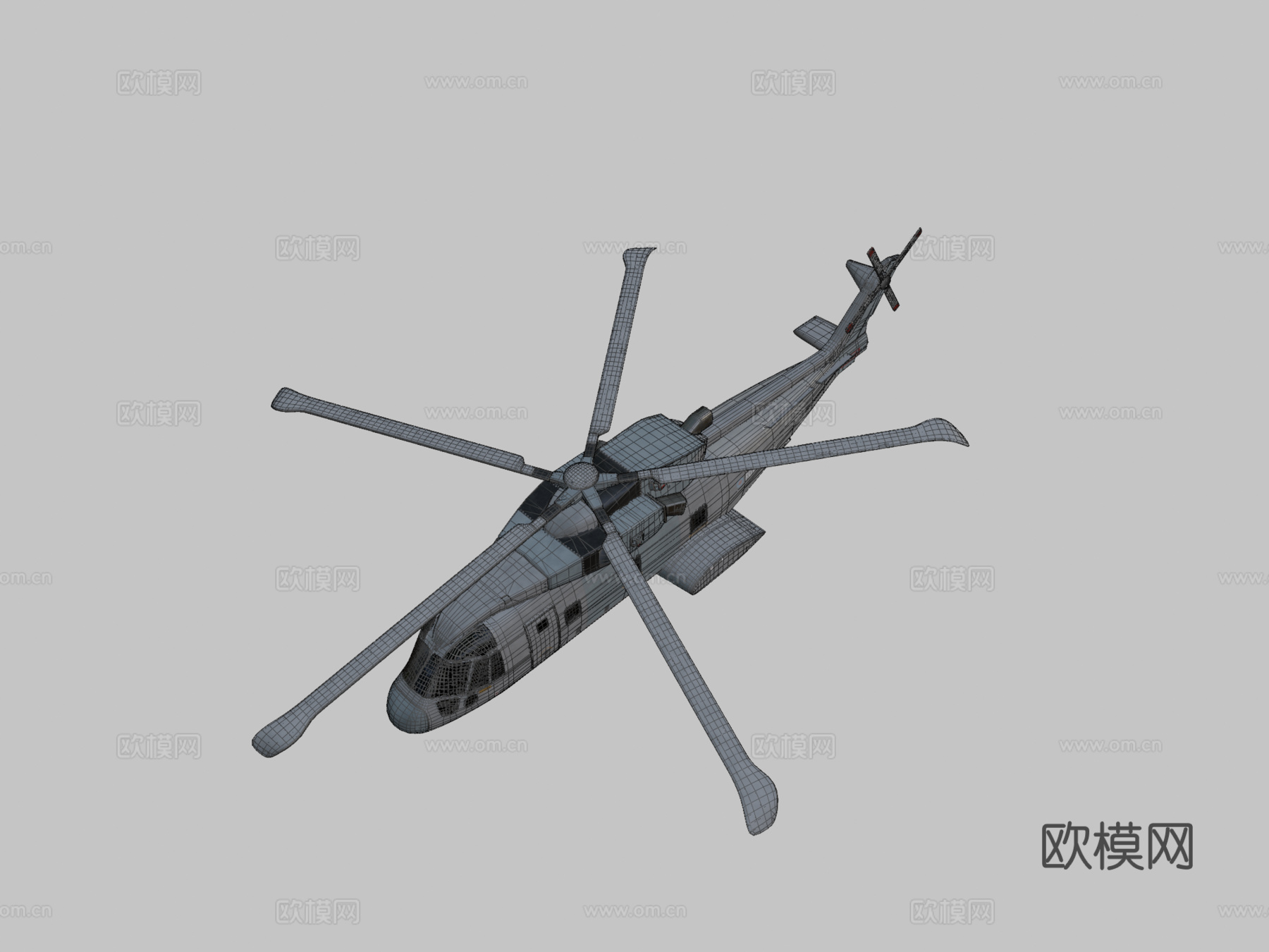 梅林 MK2 直升机su模型