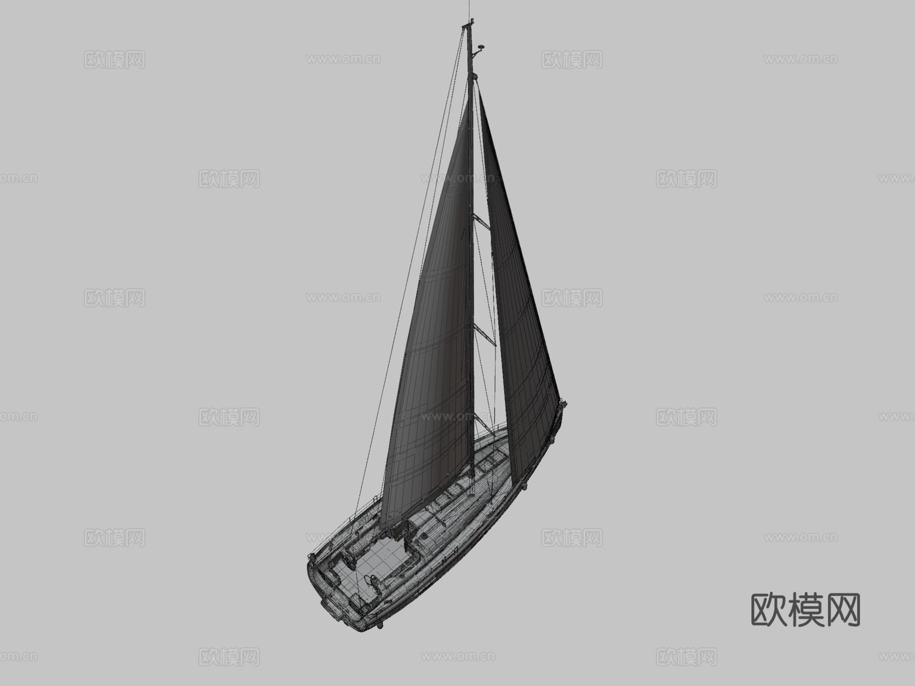 帆船游艇su模型