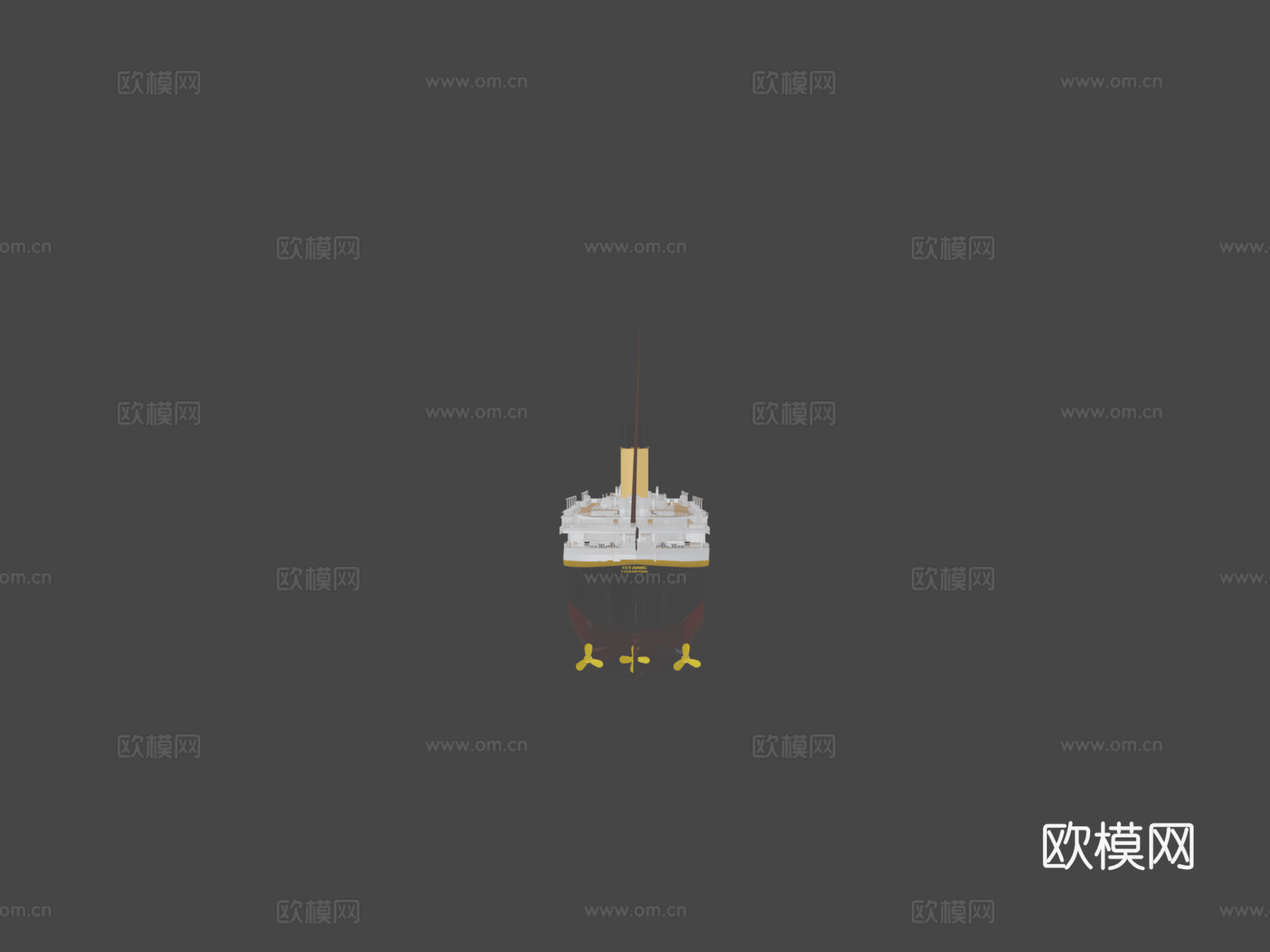 泰坦尼克号高多边形 objsu模型