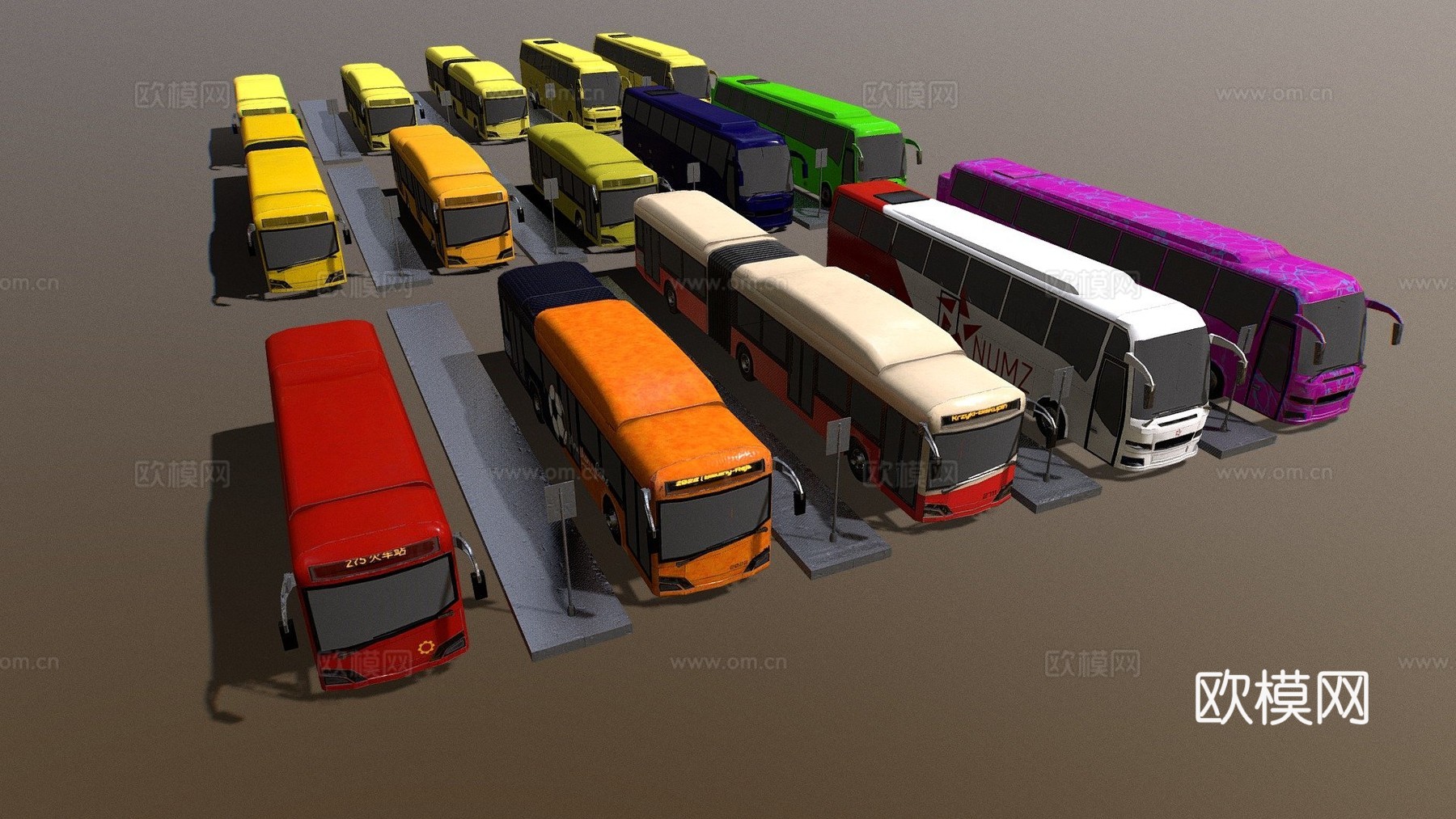 低多边形载具迷你包 3su模型