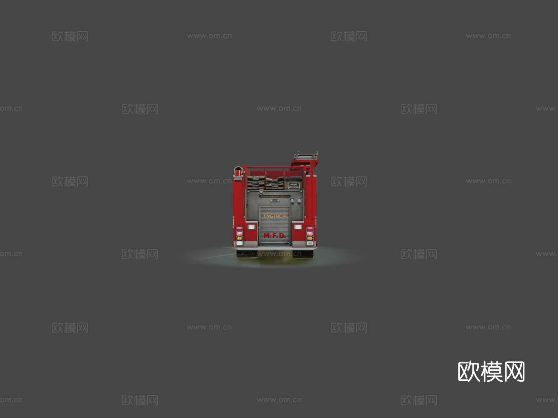 通用美国消防车su模型