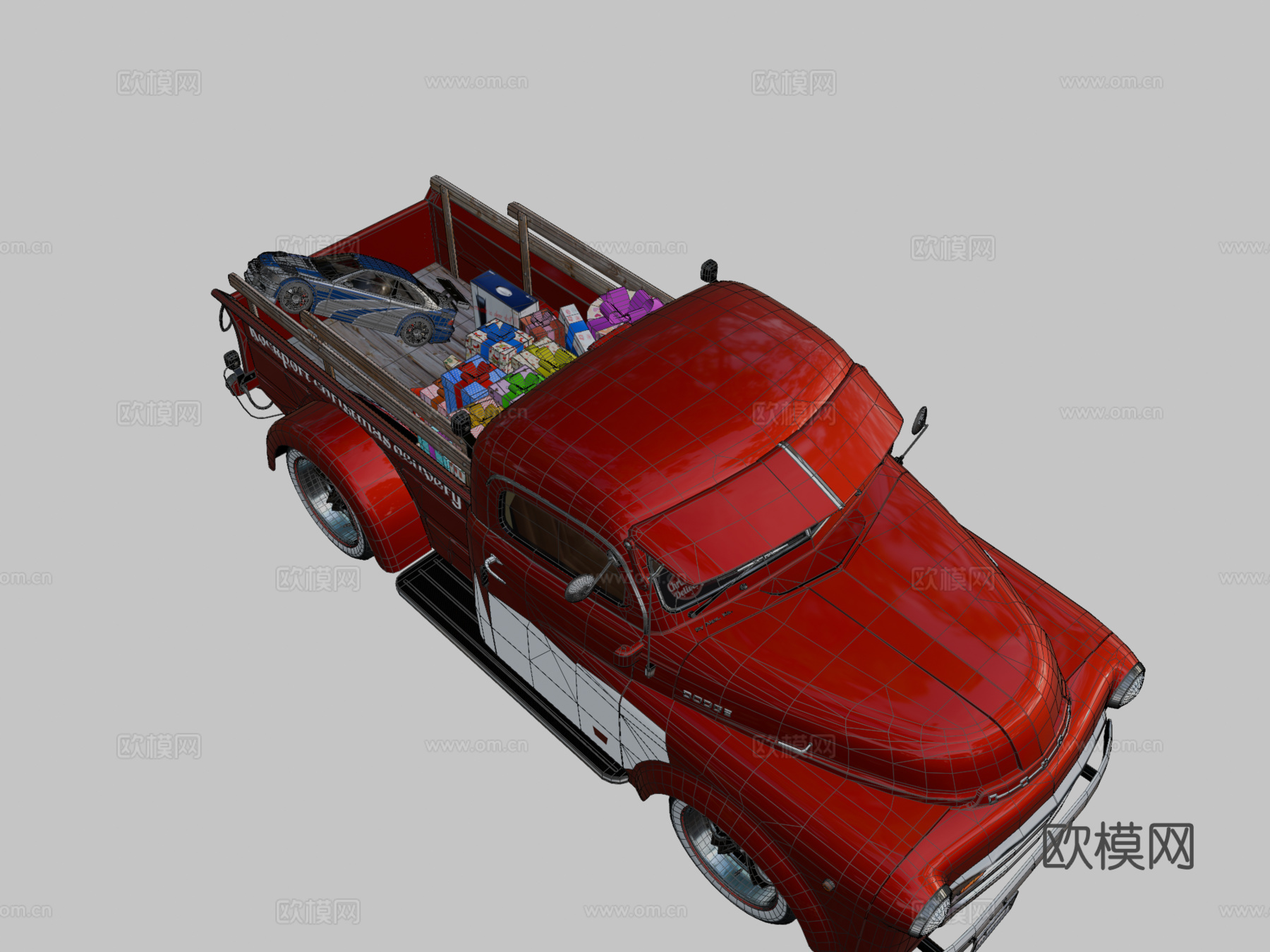 道奇 B系列皮卡 1953 X 圣诞车su模型