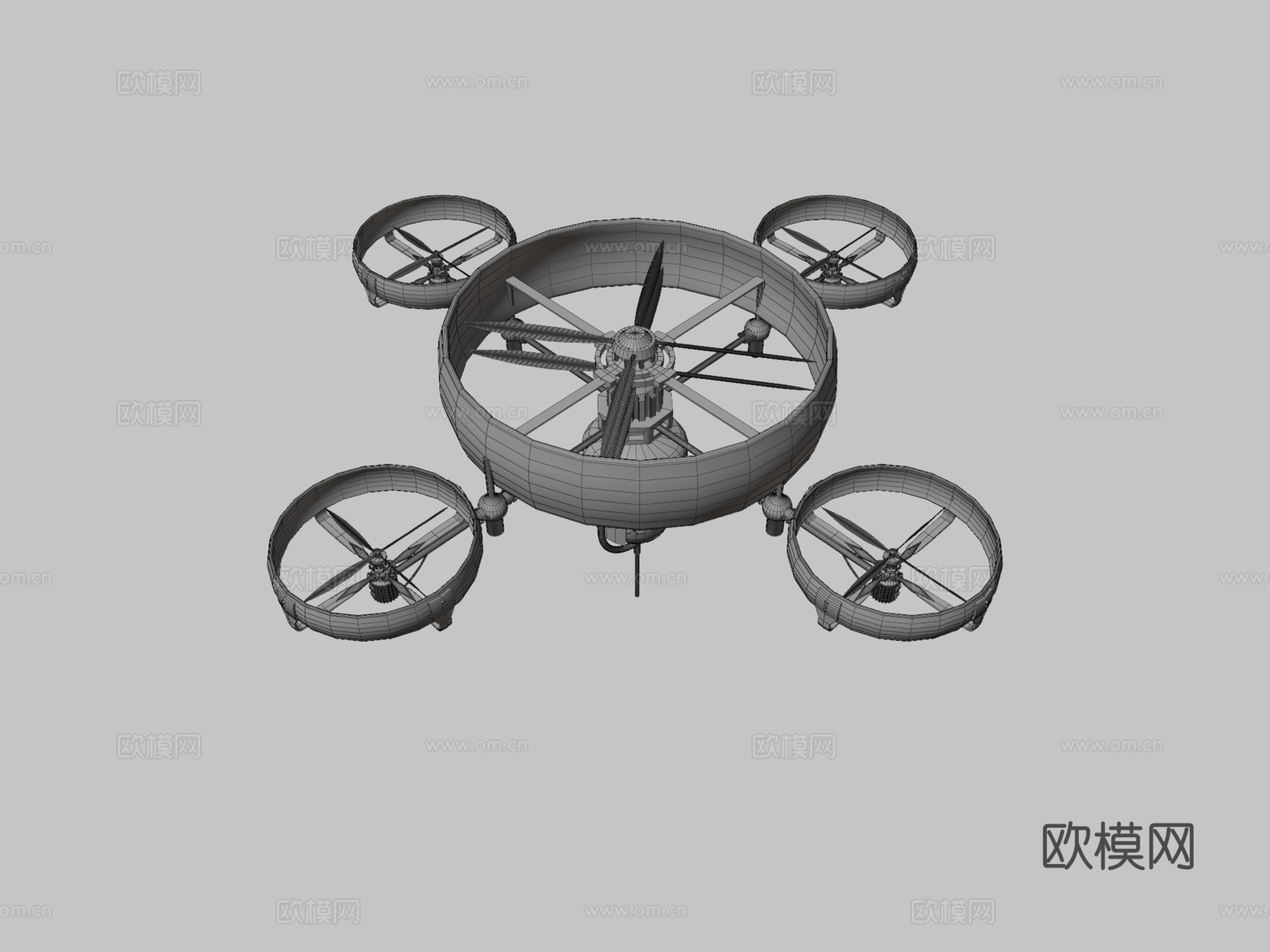 侦察间谍无人机su模型