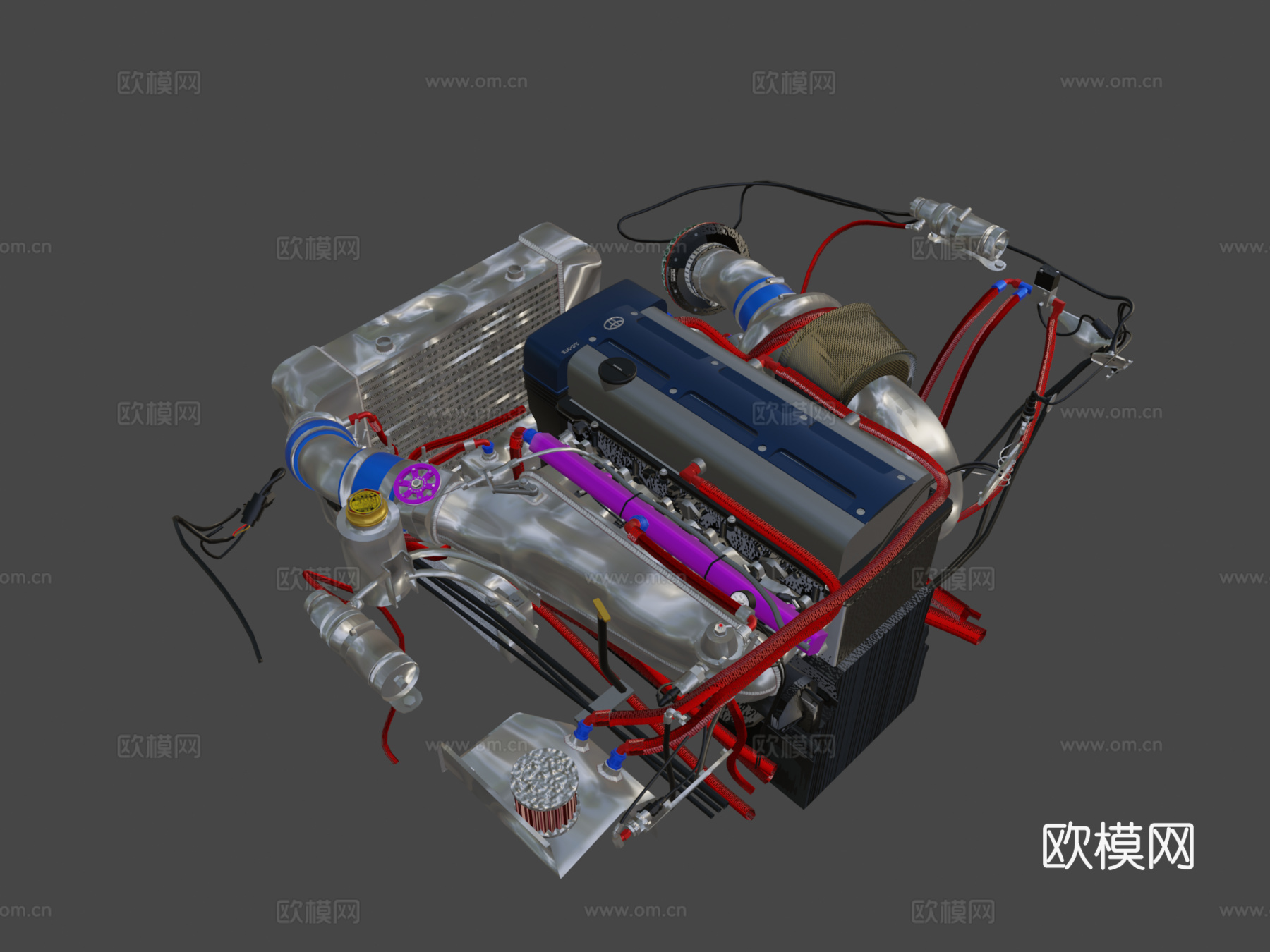 丰田 2JZ GTE 发动机su模型