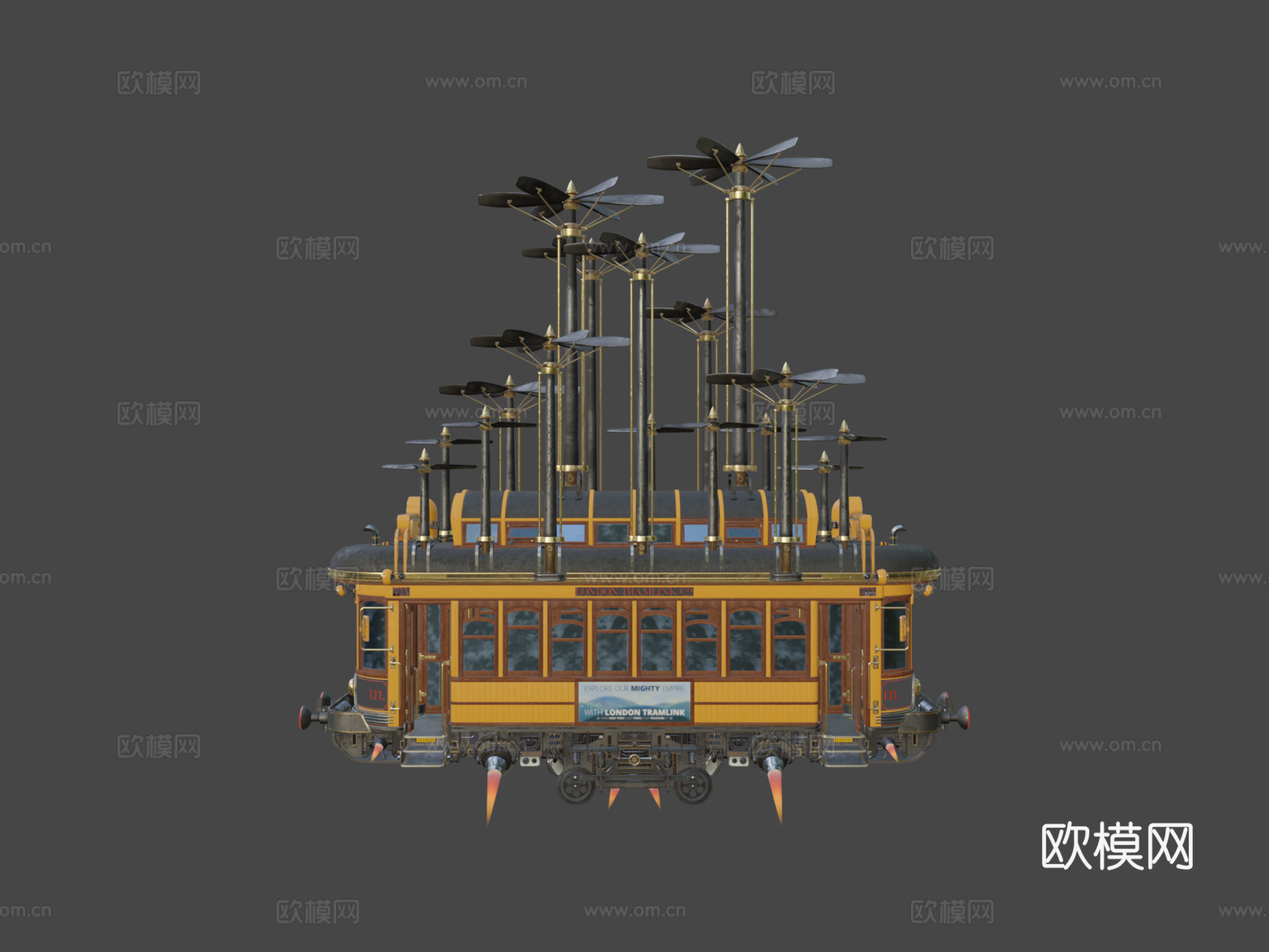 伦敦电车su模型