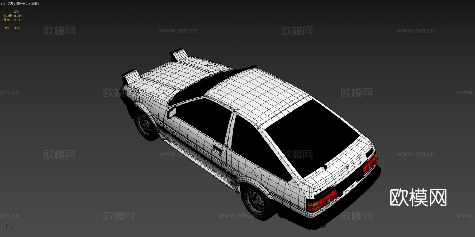 丰田GT顶点拓海(AE86)原厂日本国内市场版su模型