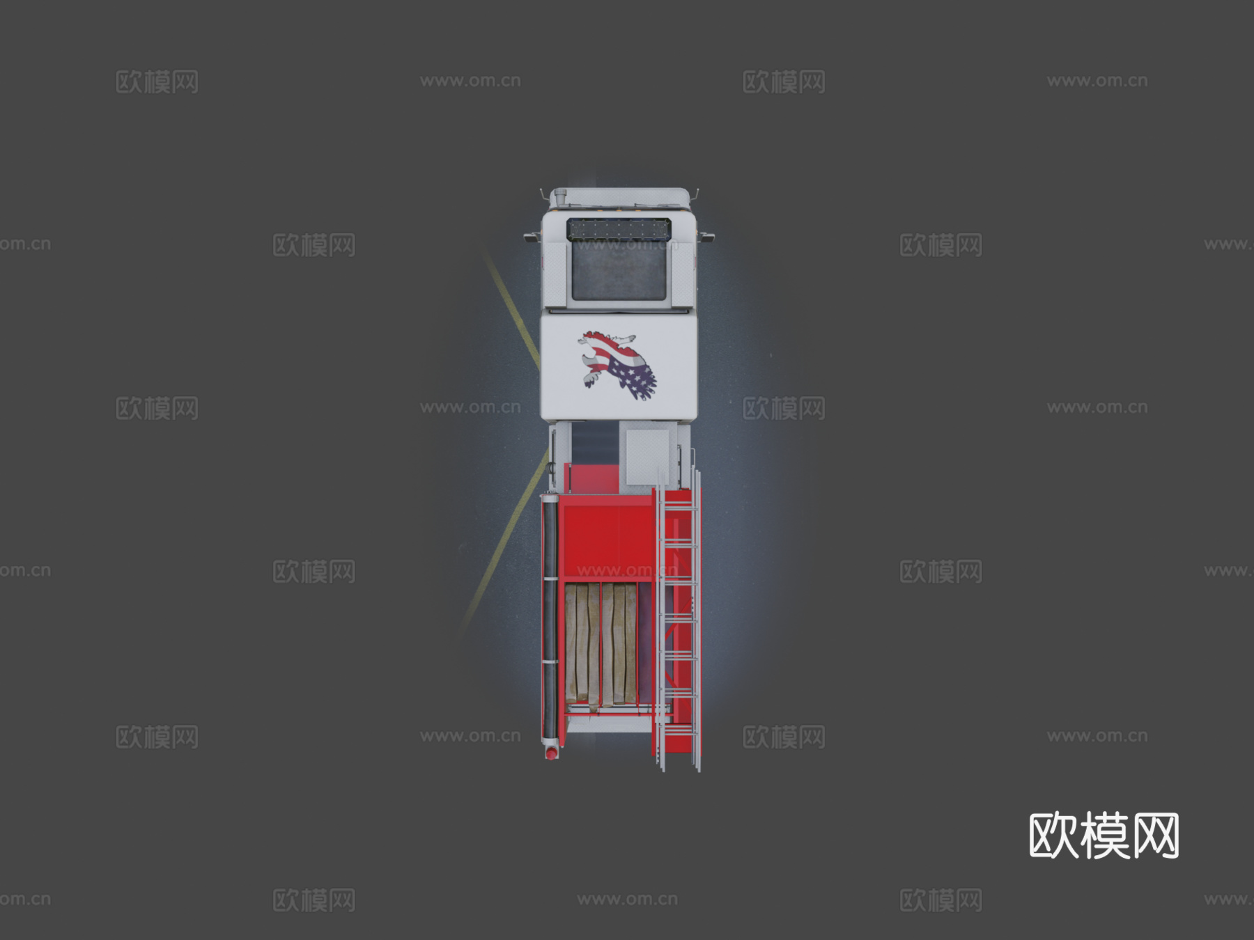 通用美国消防车su模型