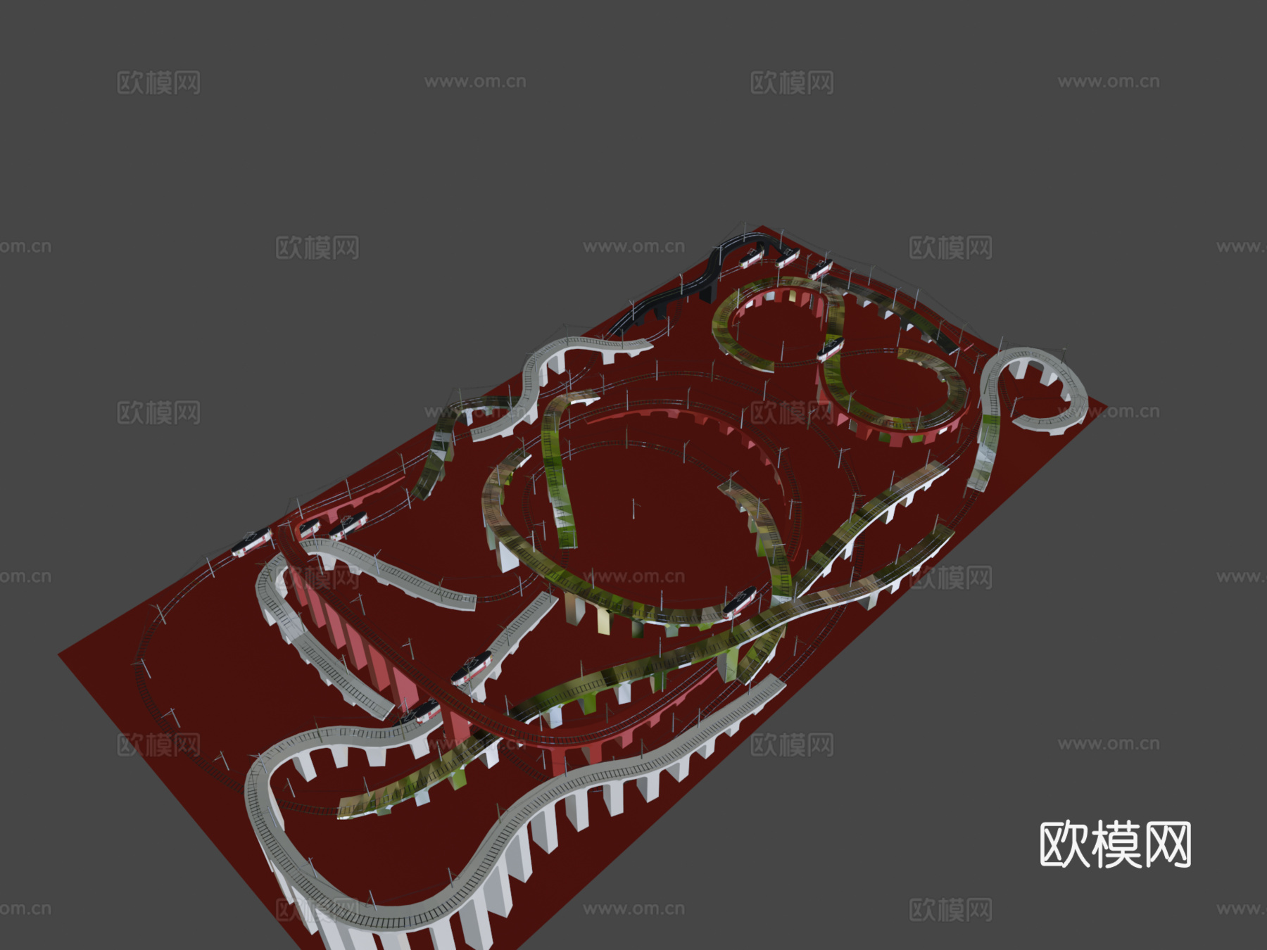 电车过山车su模型