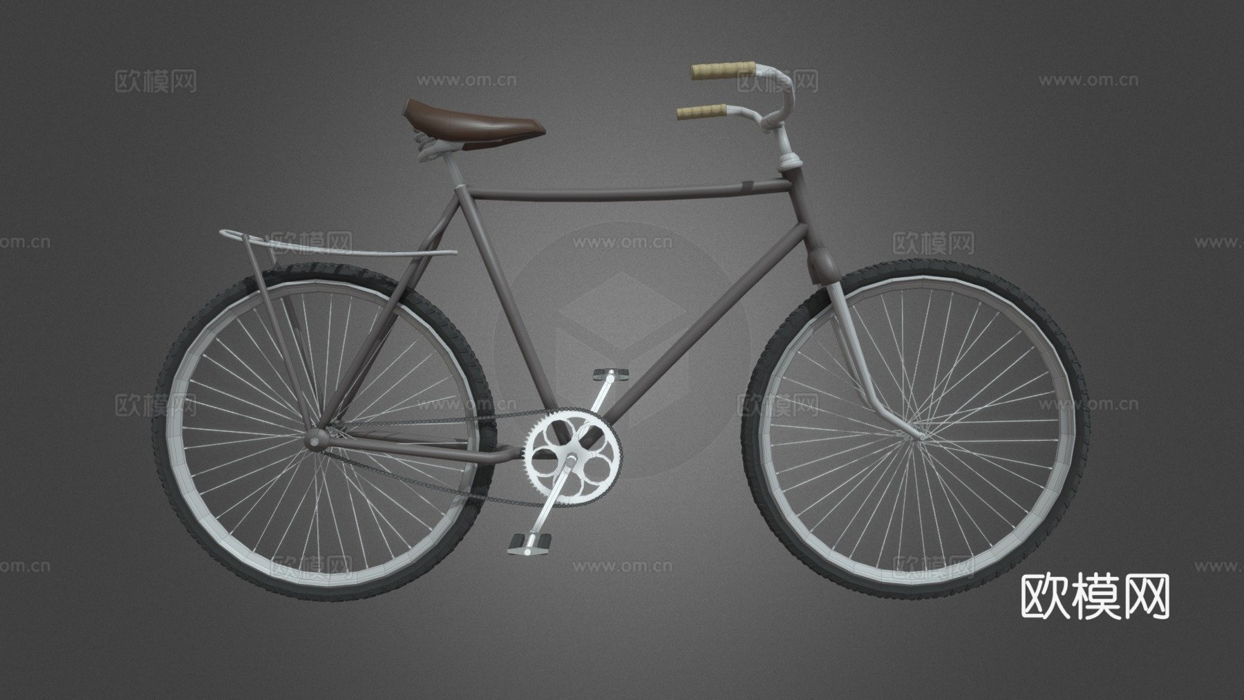 旧自行车su模型