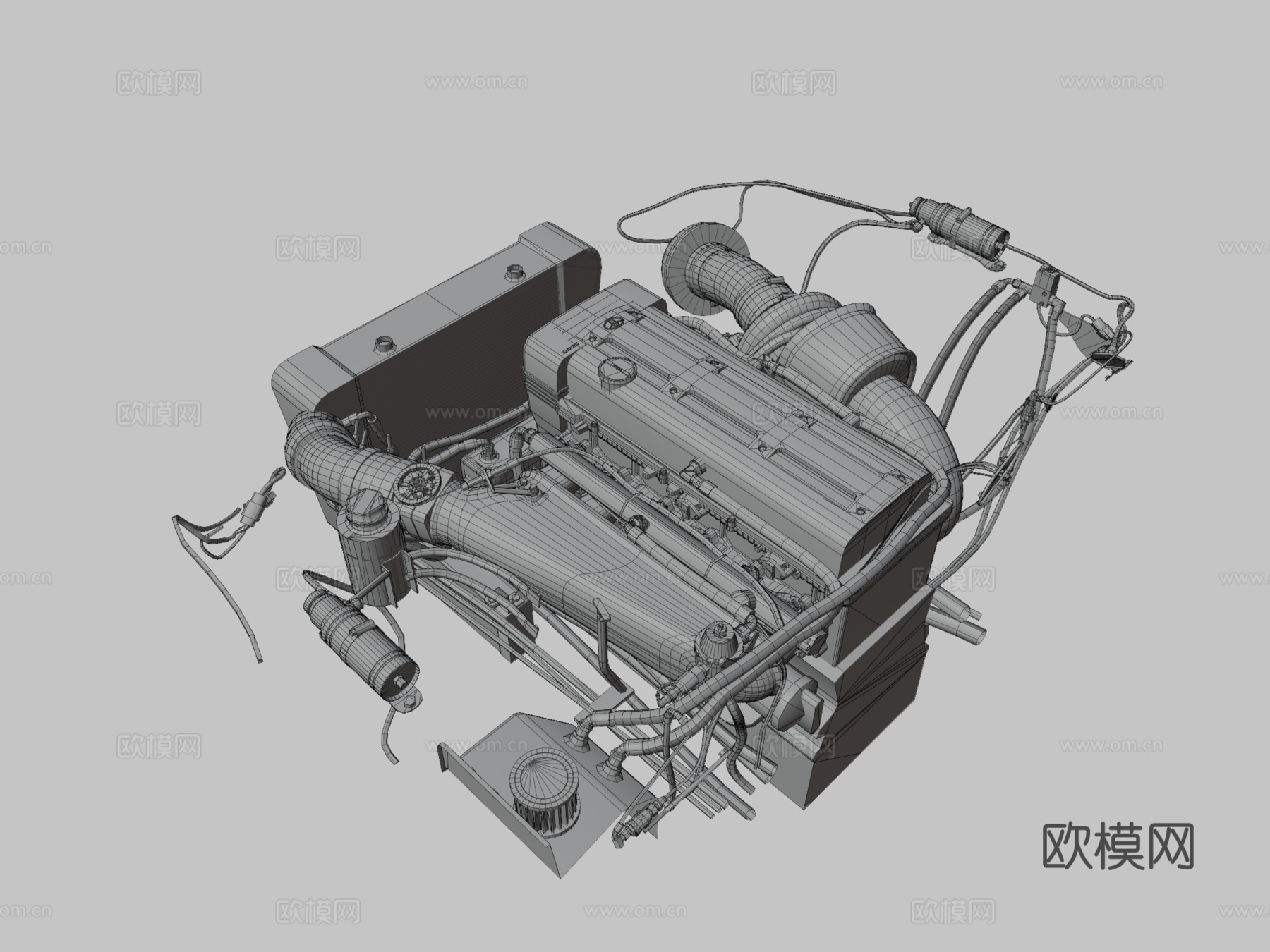 丰田 2JZ GTE 发动机su模型