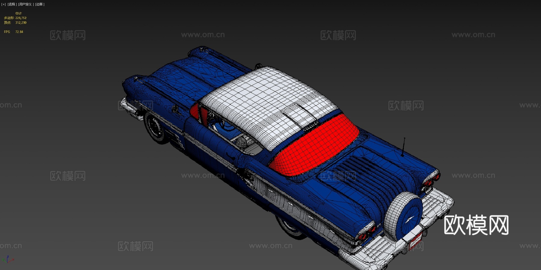 庞蒂克博纳维尔硬顶su模型