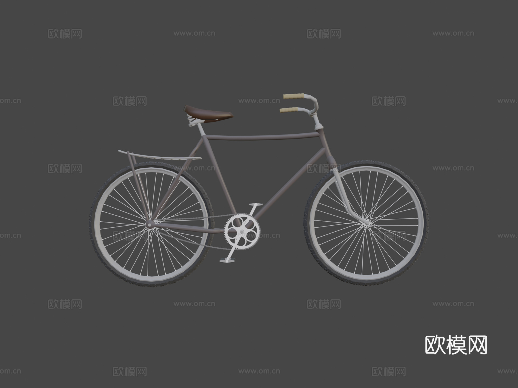旧自行车su模型