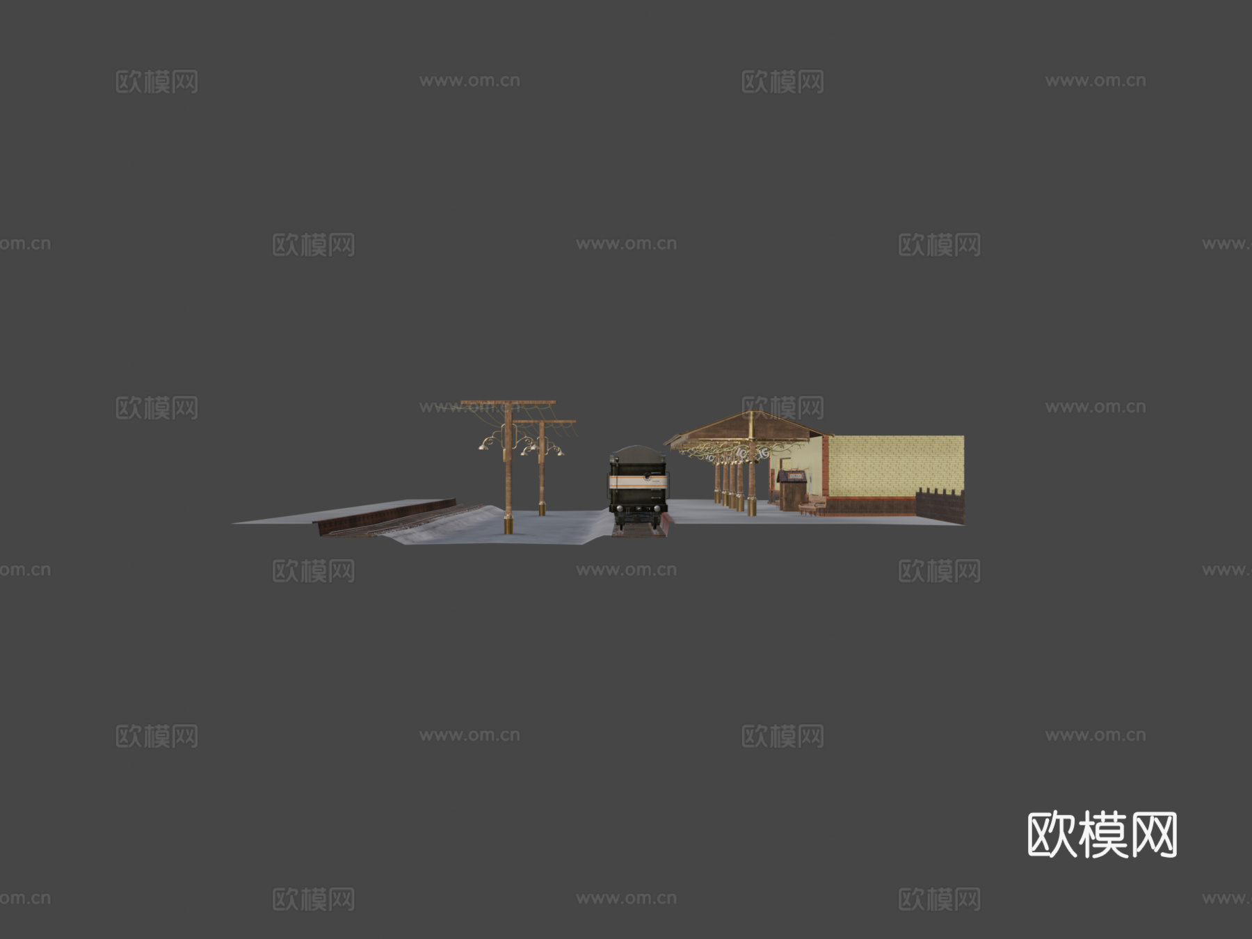 蒸汽机车su模型