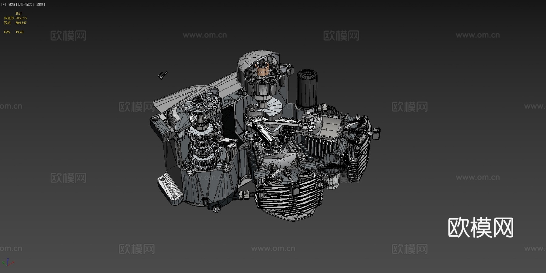 内燃机摩托车TFLEX CAD STsu模型