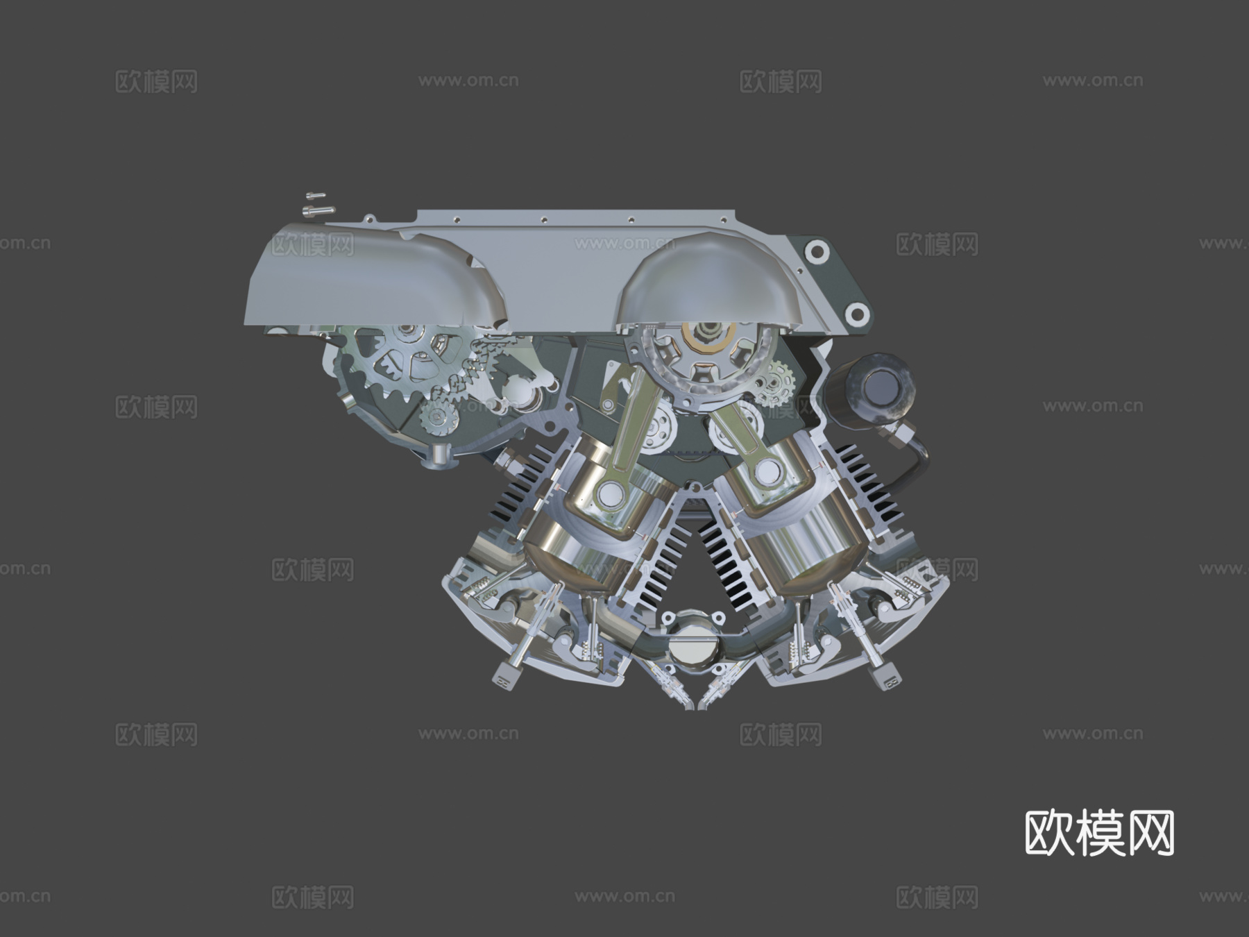 内燃机摩托车TFLEX CAD STsu模型