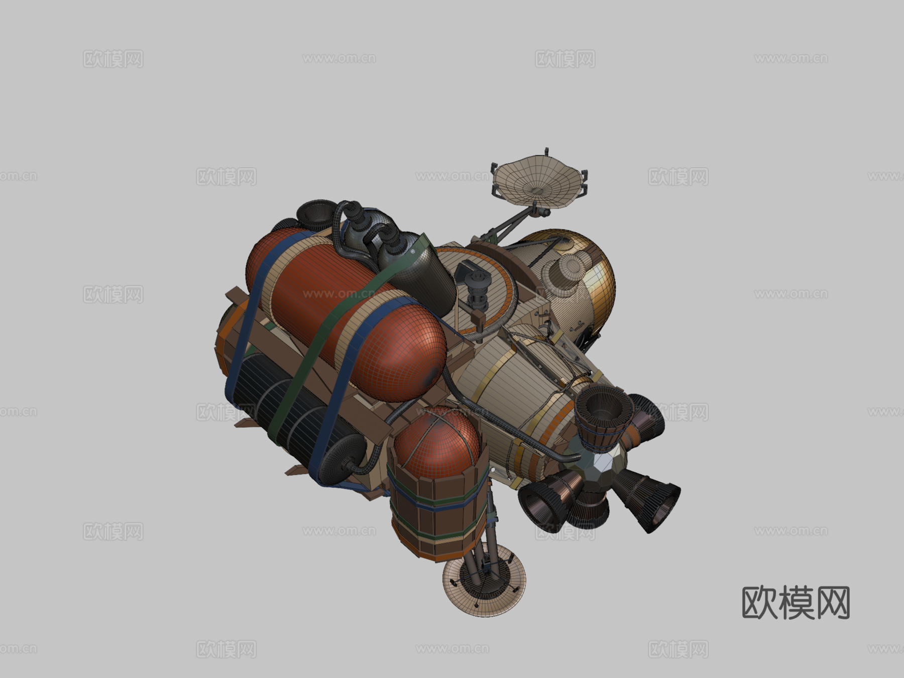 外层荒野  飞船su模型