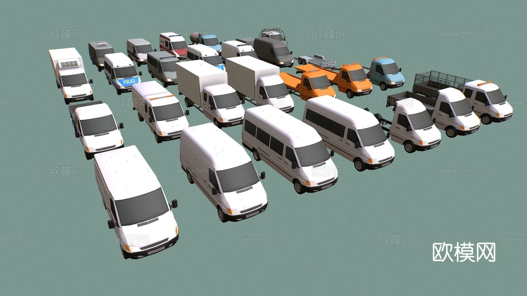 低多边形载具迷你包7su模型