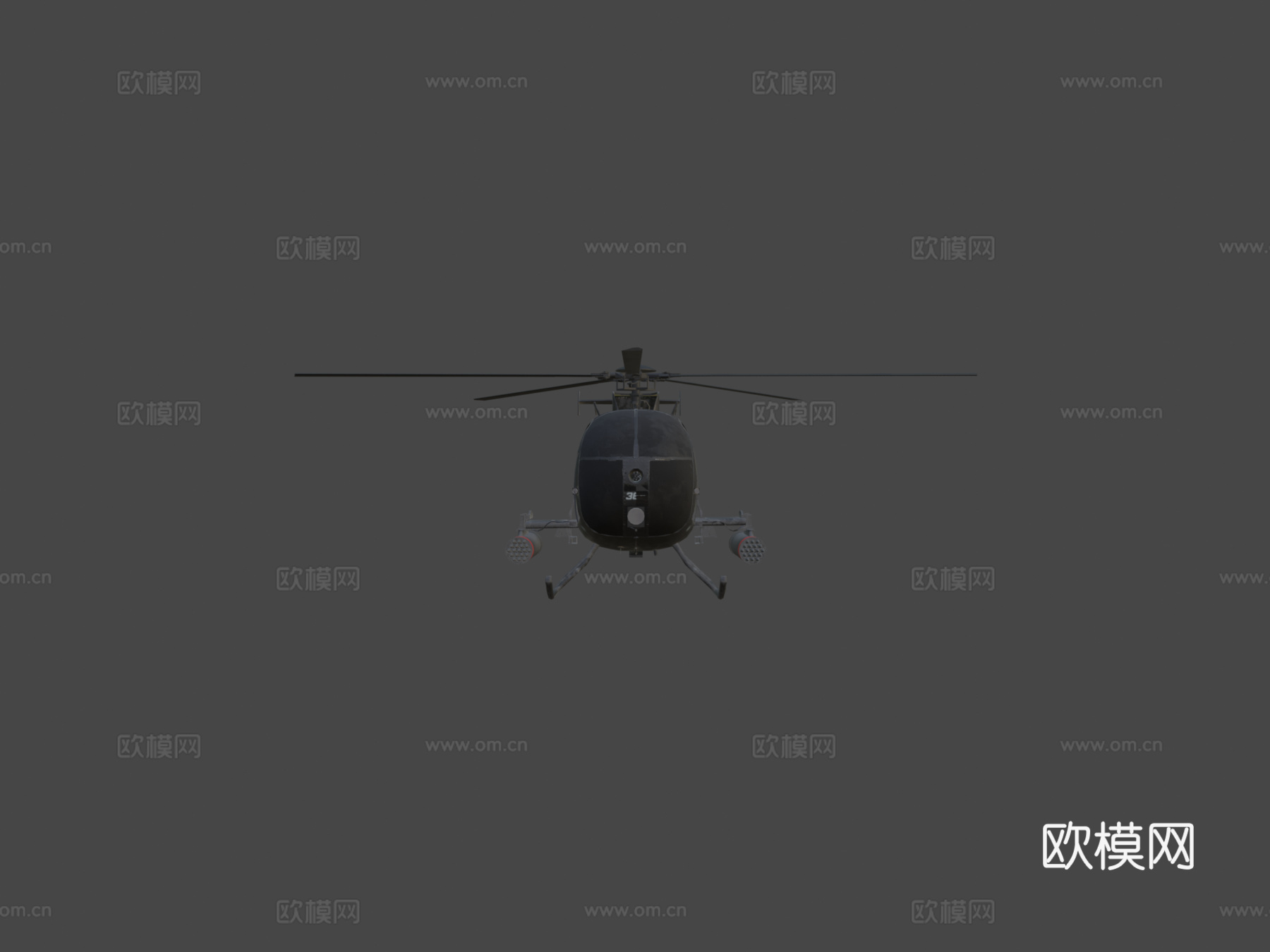 MH6小鸟直升机su模型