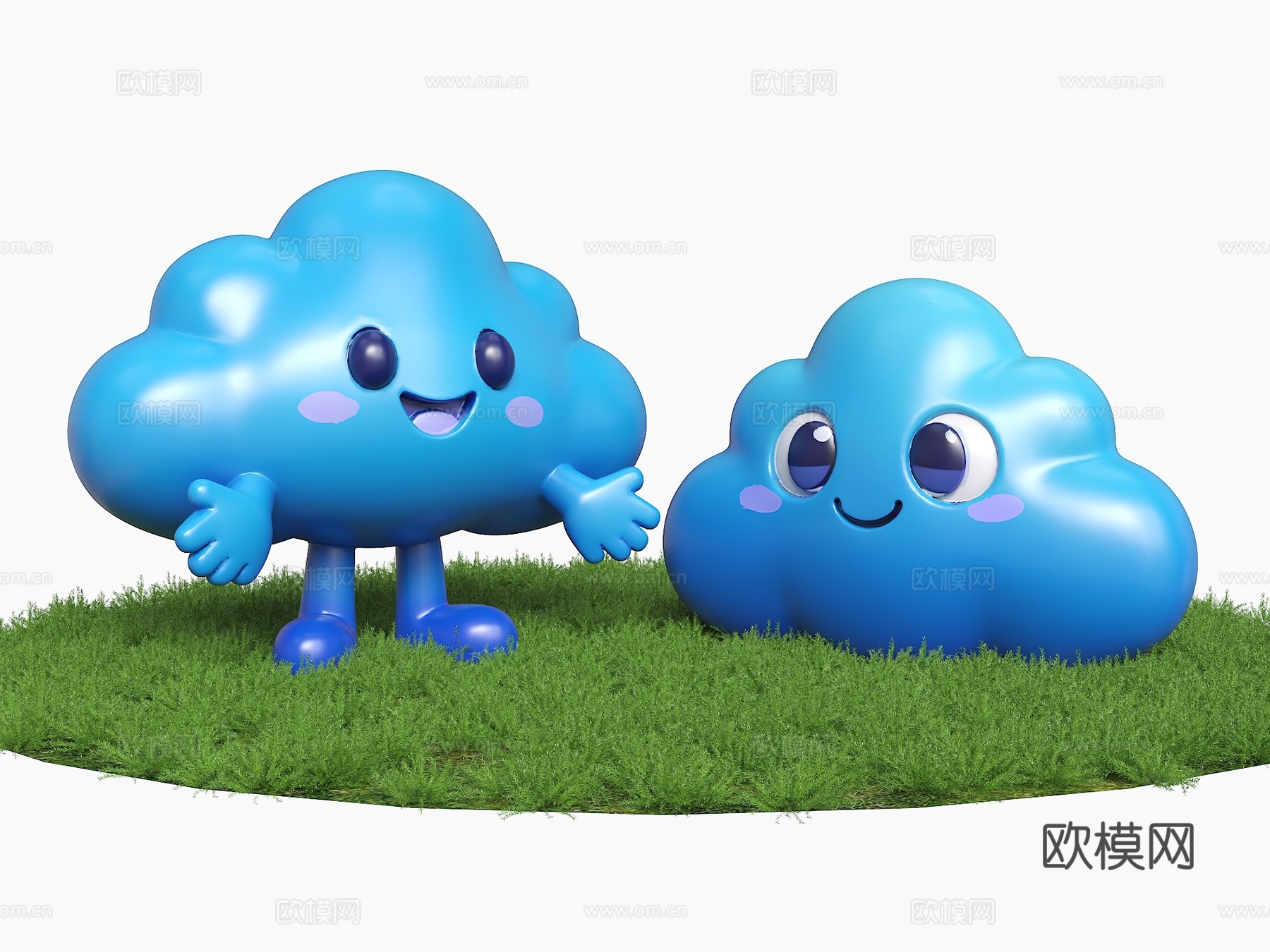 现代云朵 云朵雕塑 云朵小品 拟人云朵 云朵 景观云朵 草地su模型