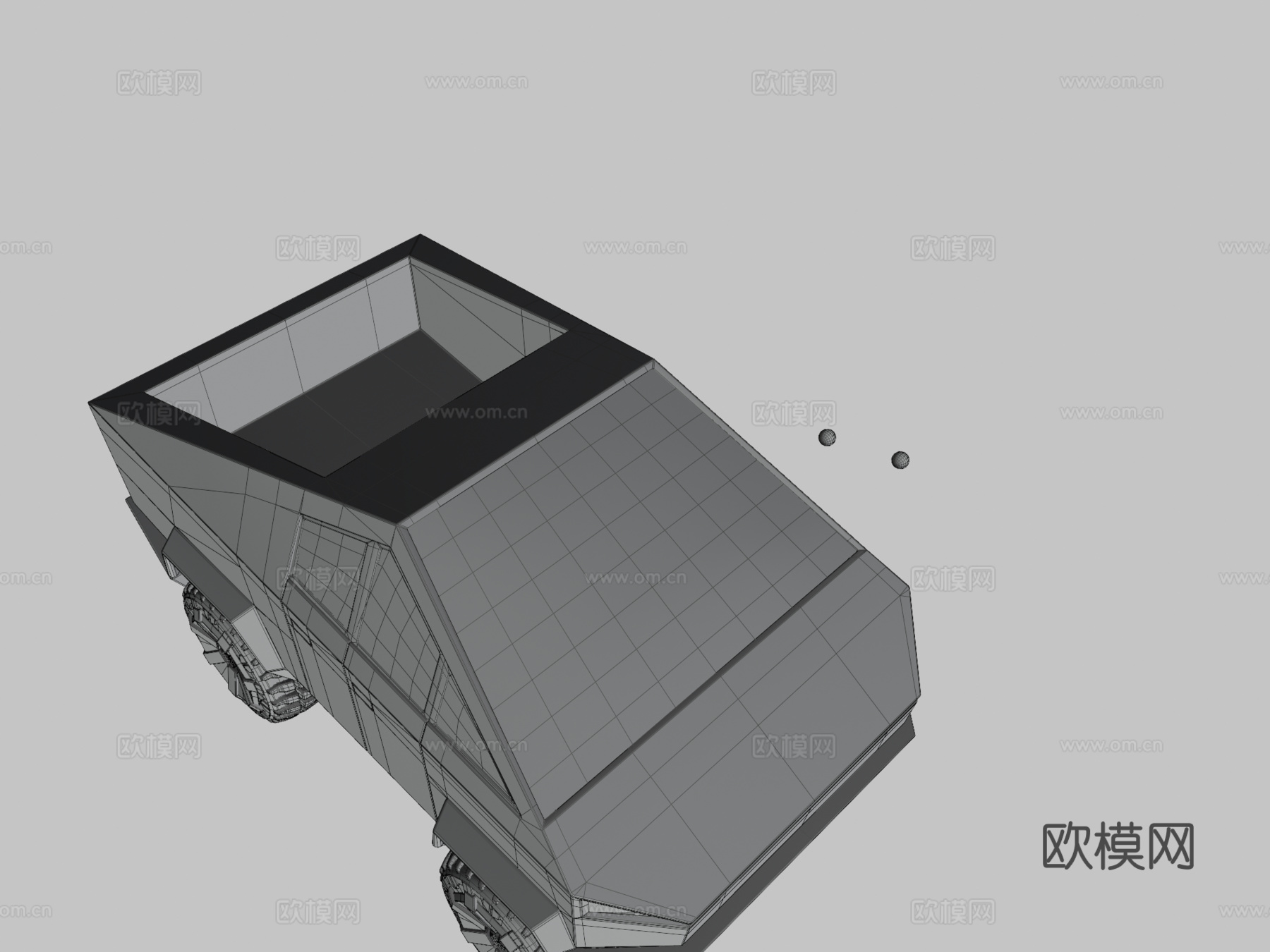 赛博卡车  趣味尺寸su模型