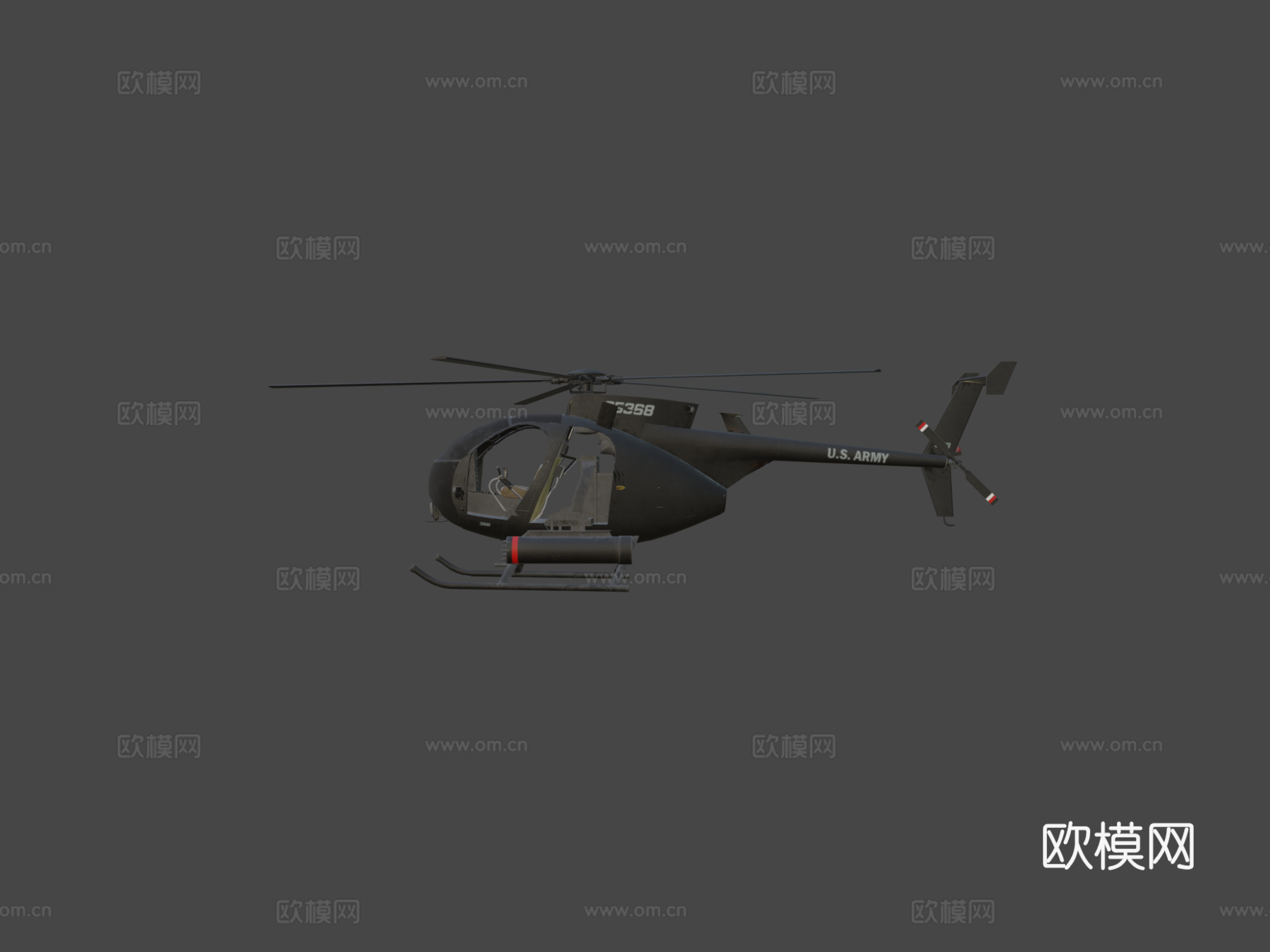 MH6小鸟直升机su模型