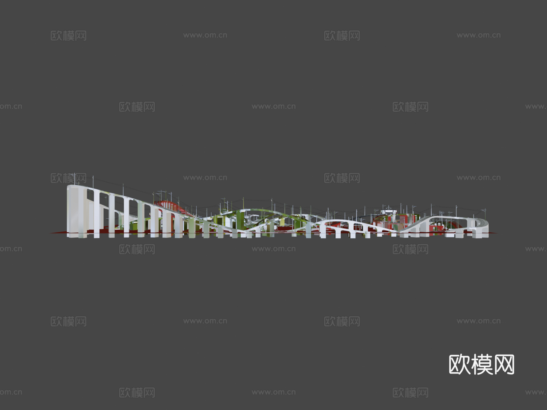 电车过山车su模型