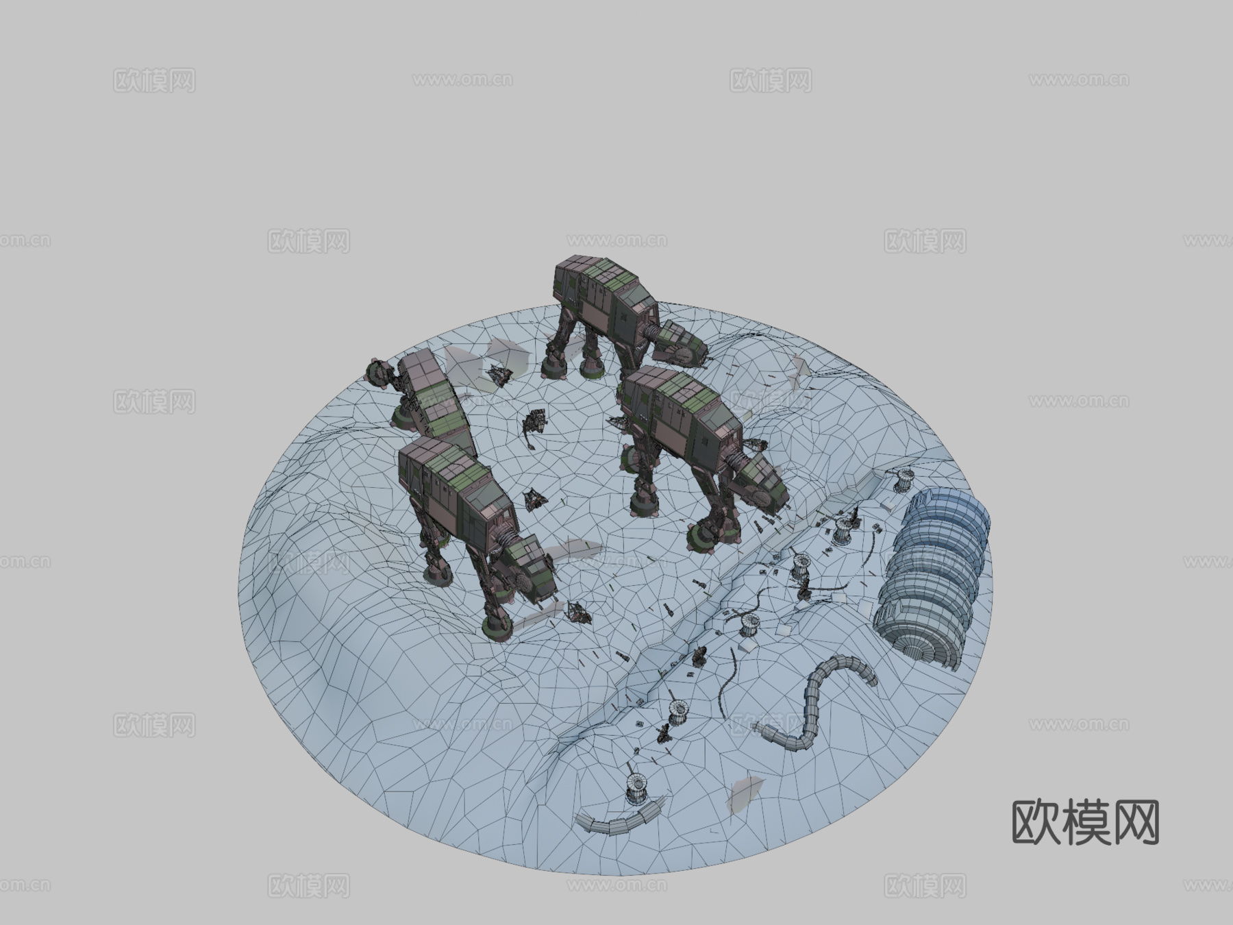 星球大战-AT-AT战斗su模型