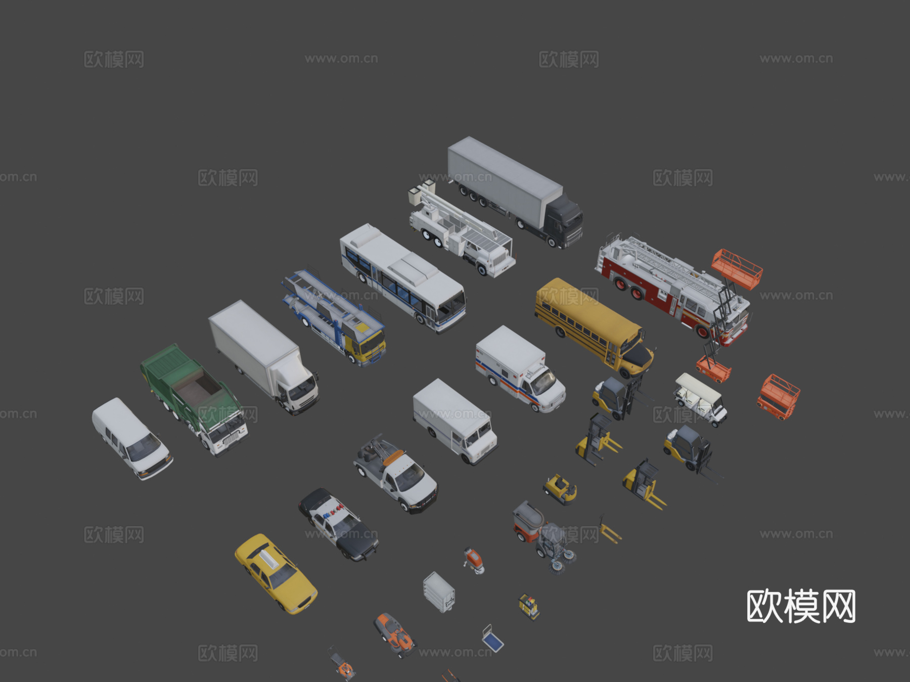 辆汽车卡车和载具su模型