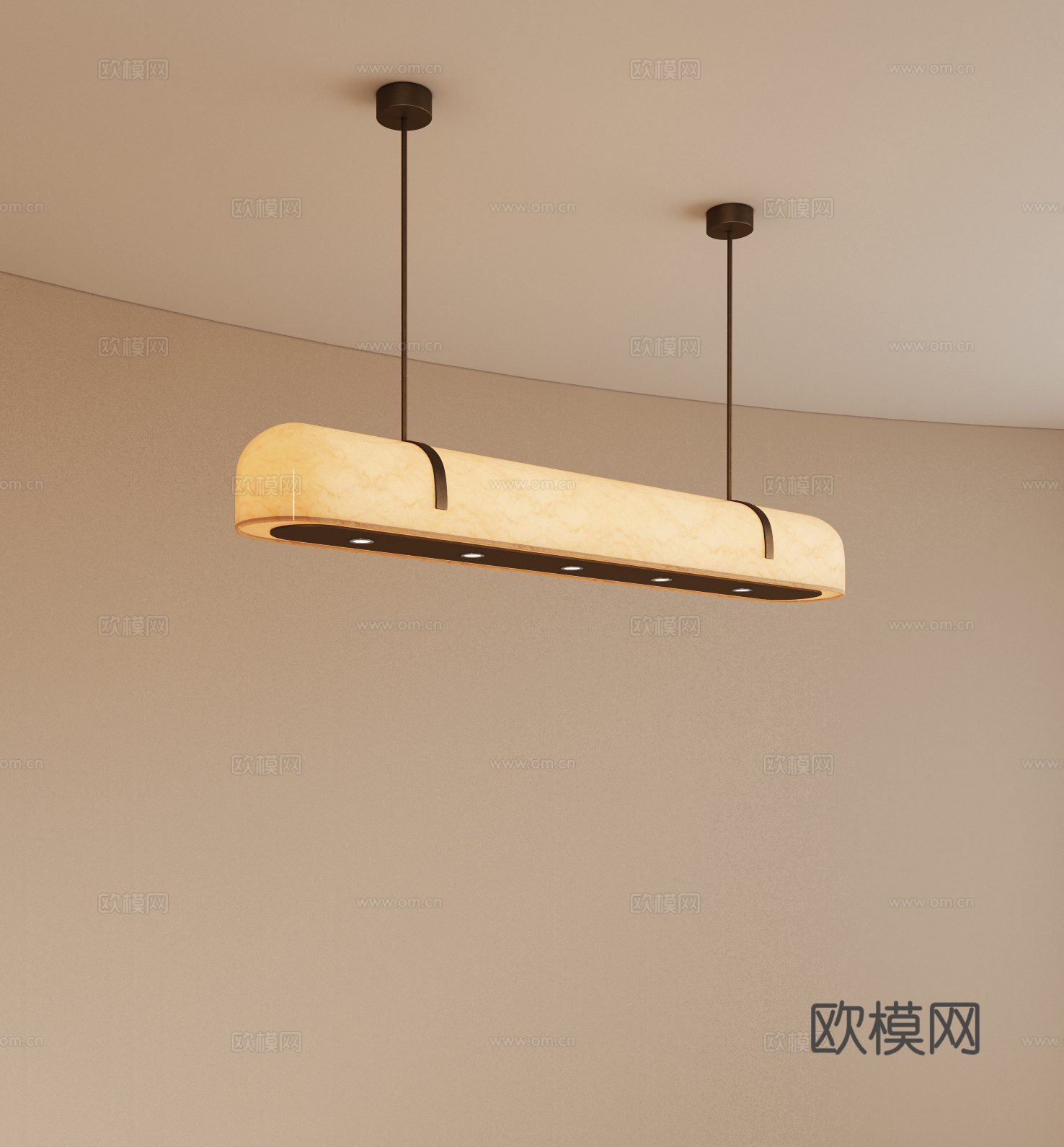 现代餐厅吊灯 长条吊灯 轻奢吊灯 复古吊灯 吧台吊灯su模型