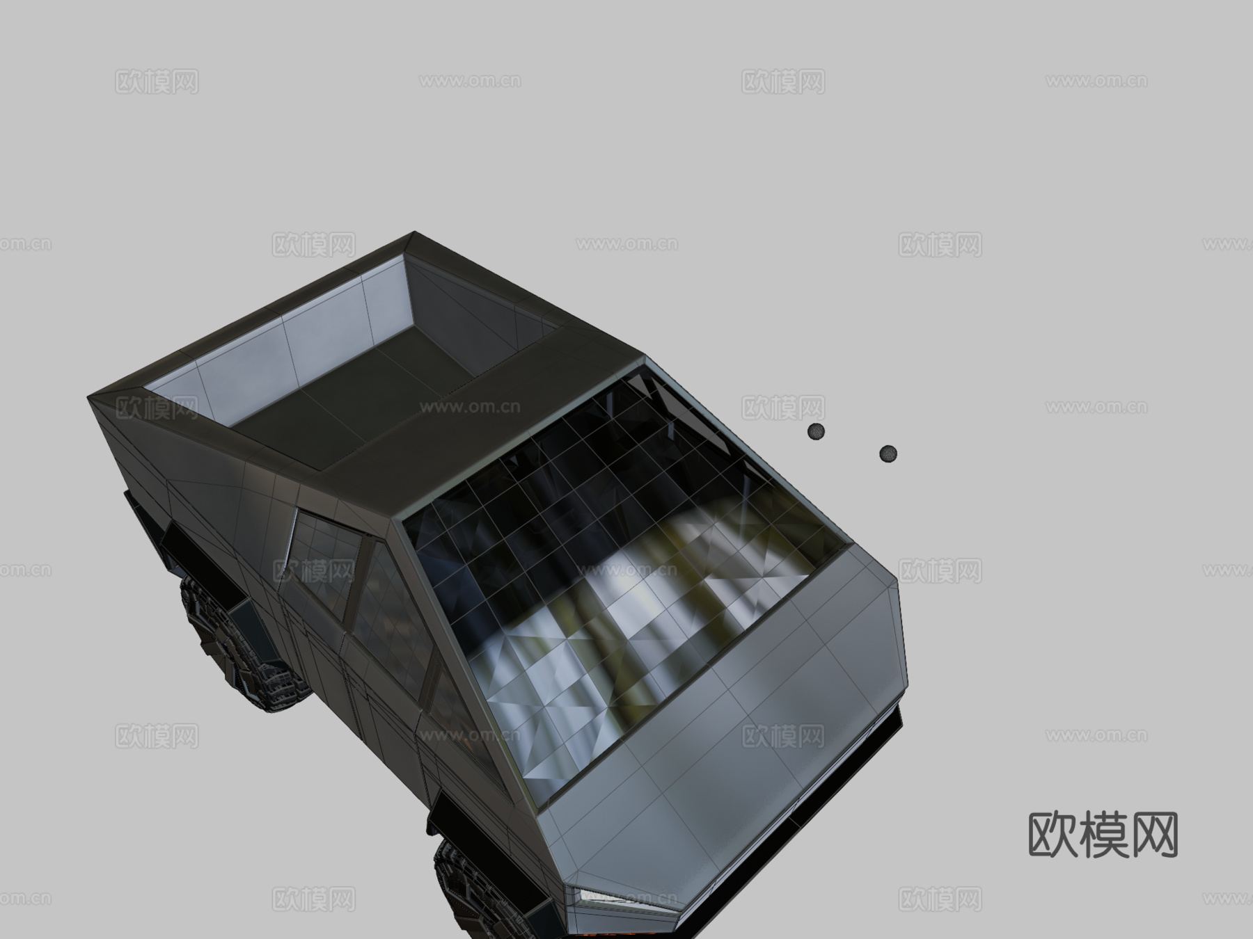 赛博卡车  趣味尺寸su模型